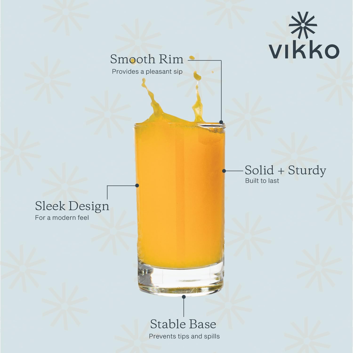 Vikko Mini Juice Glasses  4.75 Ounce SMALL Glass Cups  Thick and Durable Juice Glass  Heavy Base Juice Cups  Kids Drinking Glasses for Juice and Milk  Small Drinking Glasses Set of 6-2.1x3.9?