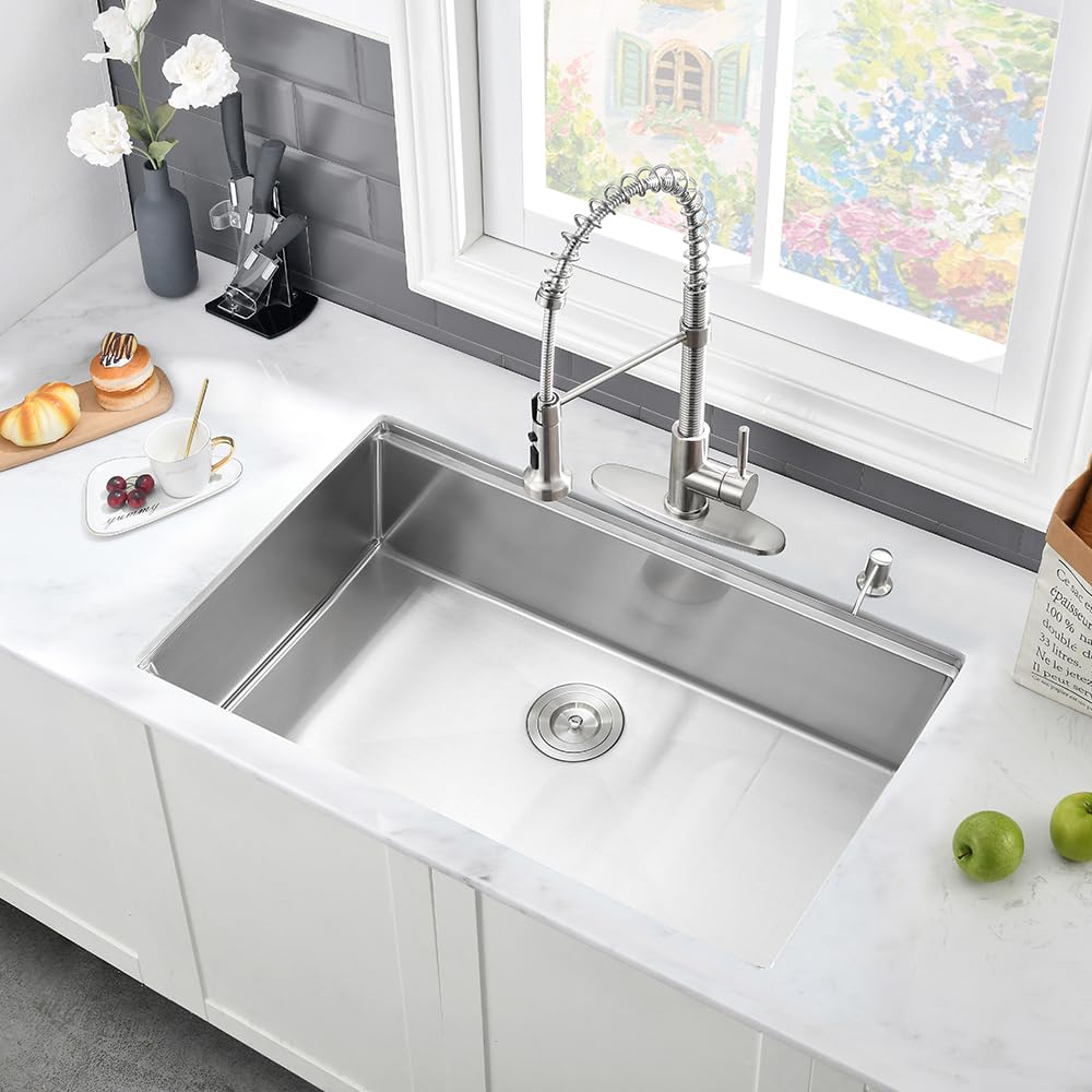 27 Inch Undermount Kitchen Sink Workstation-Vasoyo 27X19 Inch Undermount Workstation Kitchen Sink 16 Gauge Stainless Steel Deep