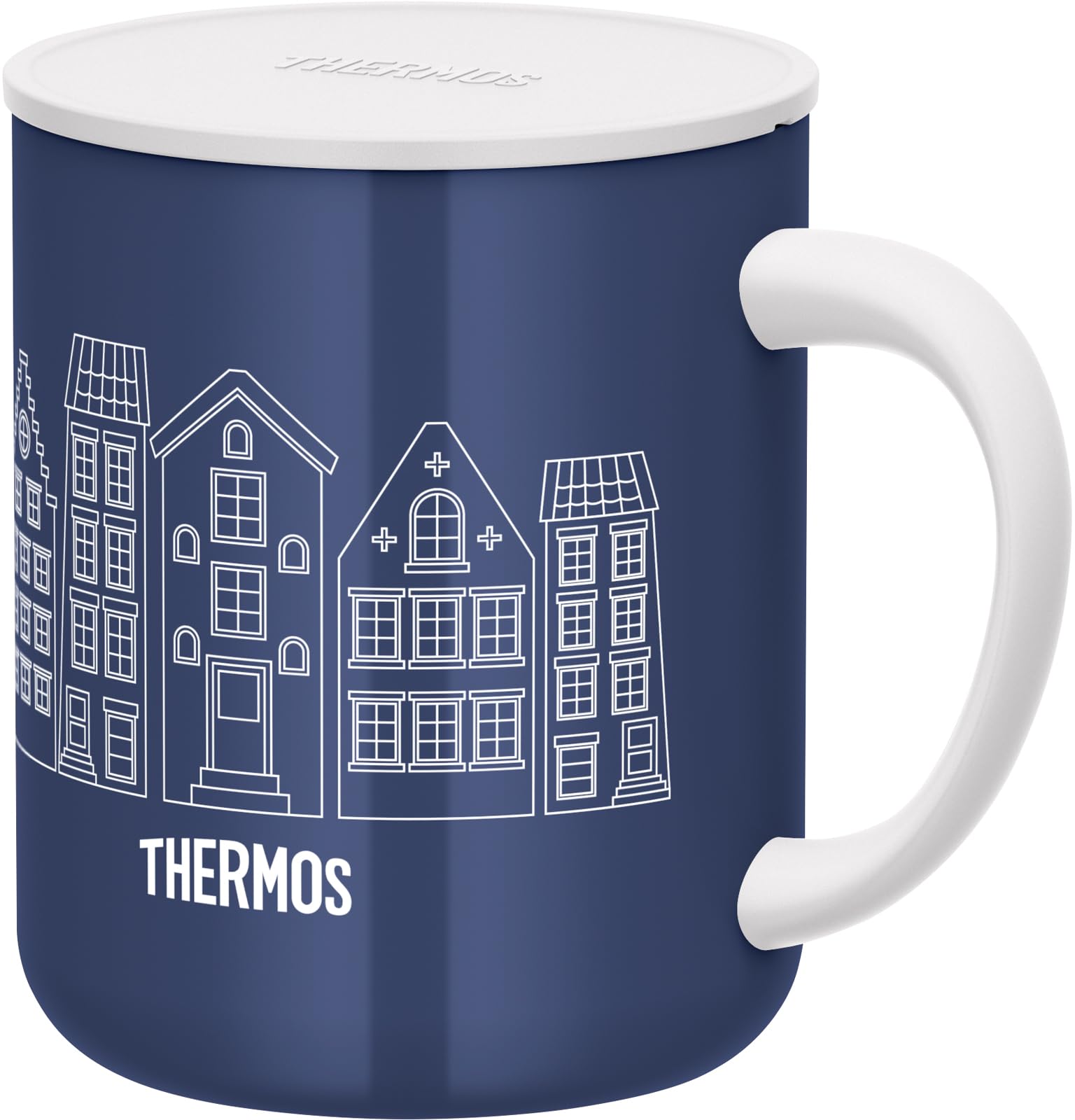 Thermos JDG453LTD WHNV Vacuum Insulated Mug, 15.9 fl oz (450 ml), White Navy