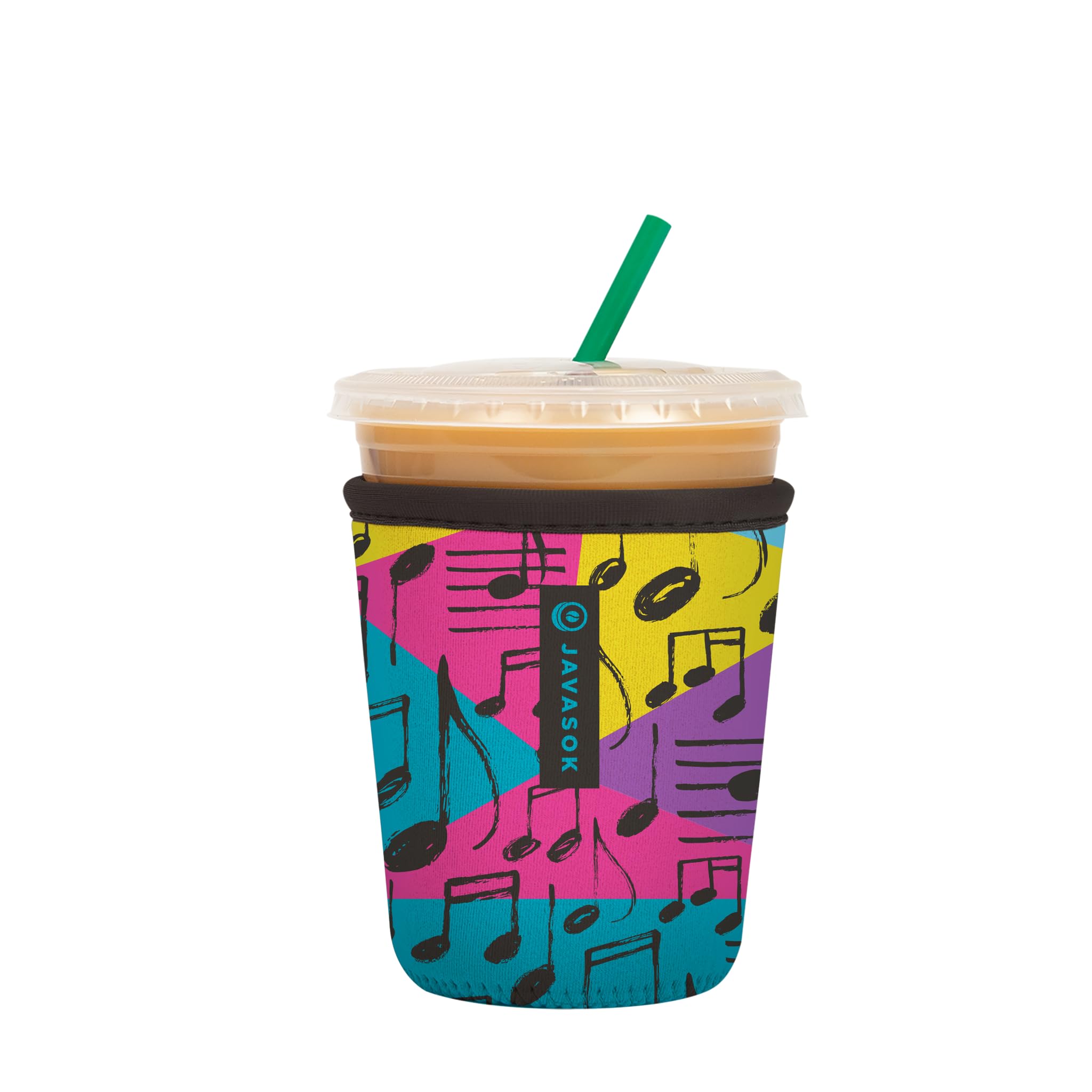 Sok It Java Sok Iced Coffee & Cold Soda Insulated Neoprene Cup Sleeve (Music to My Ears, Small: 16-20oz)