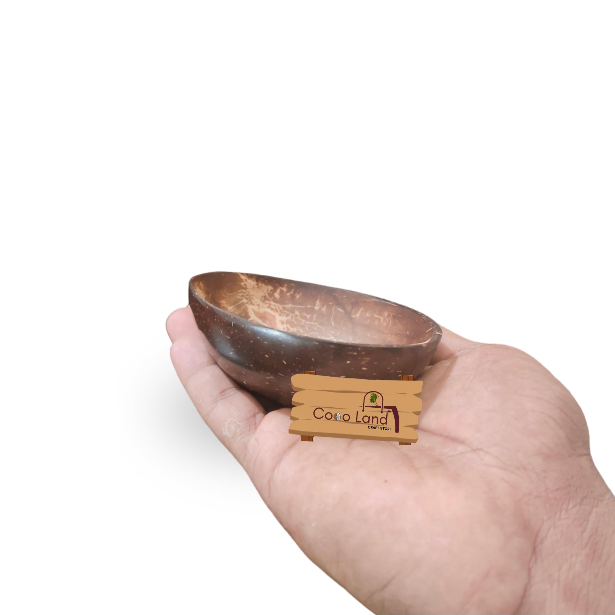 Coco Land Coconut Shell Pickle Pot (Small Size Pack Of 1) 100 Ml |Coconut Oil Polished Decorative Pots, Chutney,Sausage,Smoothie