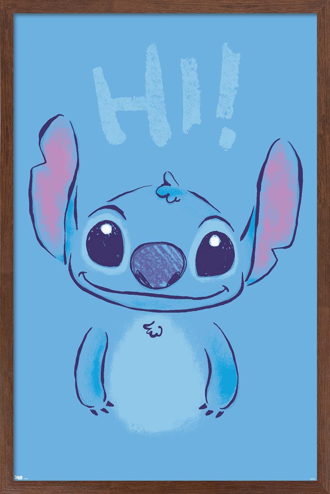 Trends International Disney Lilo And Stitch - Hi Wall Poster, 14.725'' X 22.375'', Mahogany Framed Version