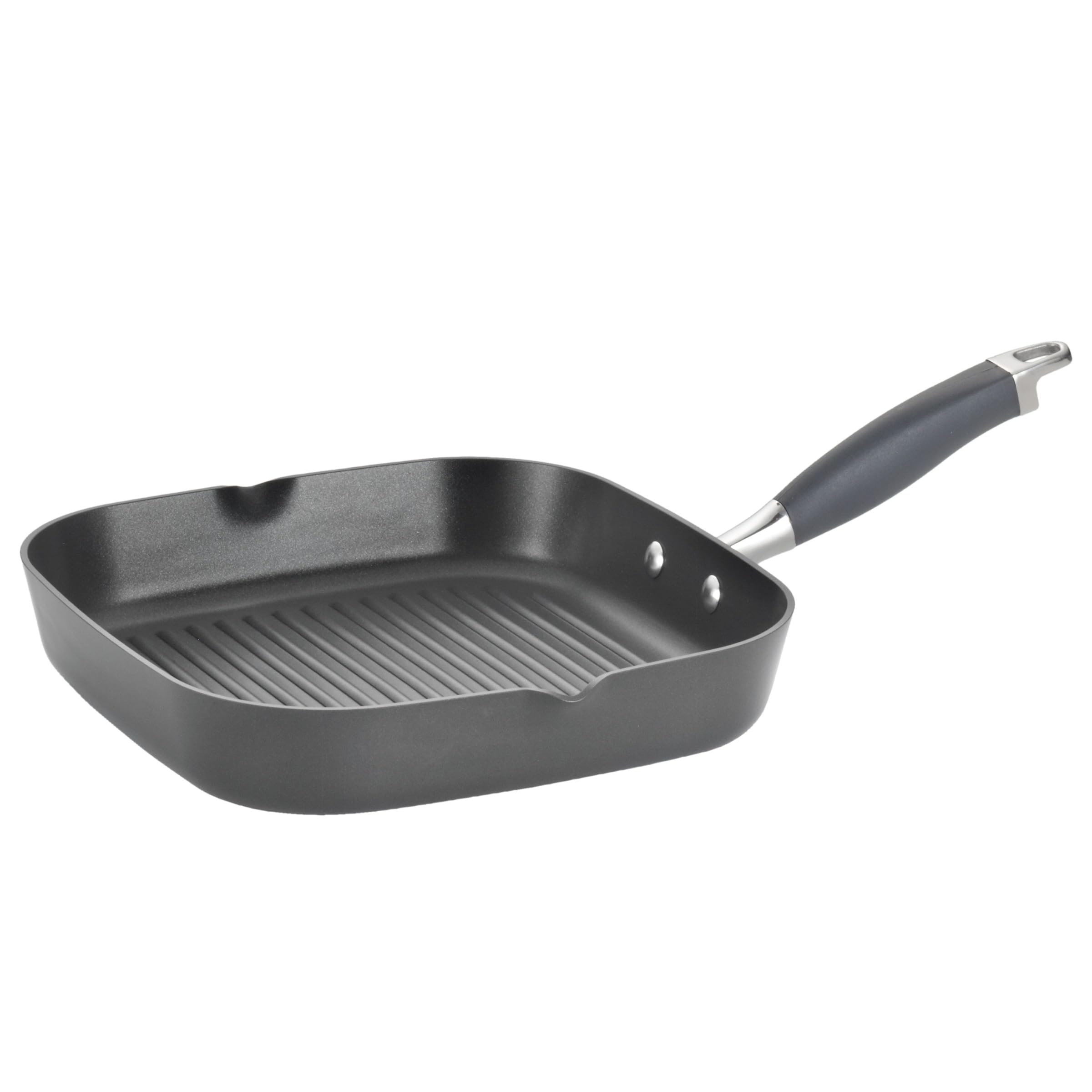Anolon Non Stick Hard-Anodized Aluminium Grill Pan, Grey, 1 Piece