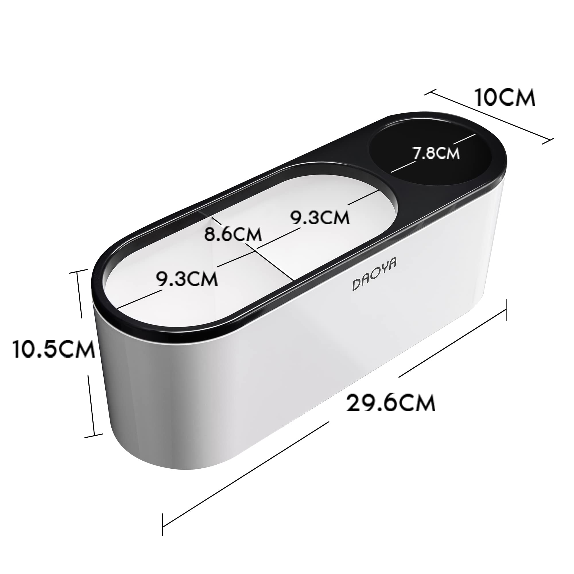 Daoya Hair Dryer Holder - White Tool Organizer Blow Cabinet Door, Bathroom Curling Iron For Straightener Styling Tools Storage