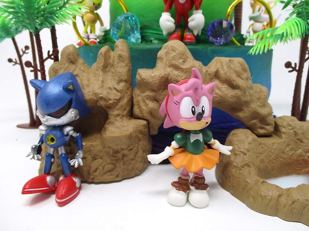 Sonic And Friends Deluxe Birthday Cake Topper Set With Figures And Accessories (Unique Design)