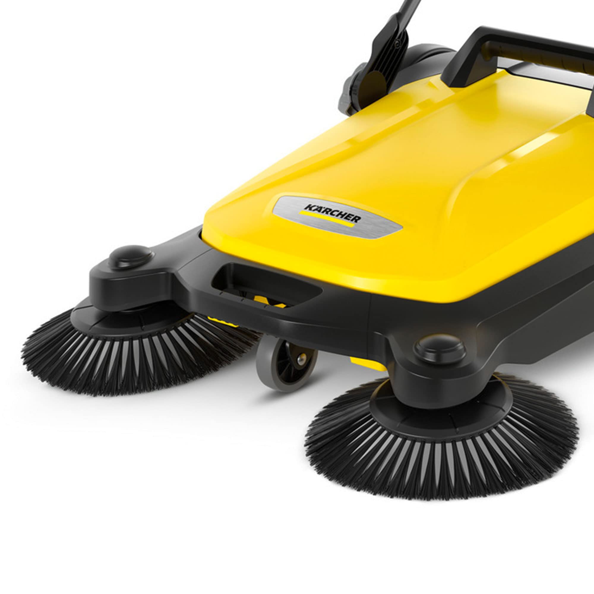 Krcher - S 4 Twin Walk-Behind Outdoor Hand Push Sweeper - 5.25 Gallon Capacity - 26.8'' Sweeping Width - Sweeps up to 26,000 ft/