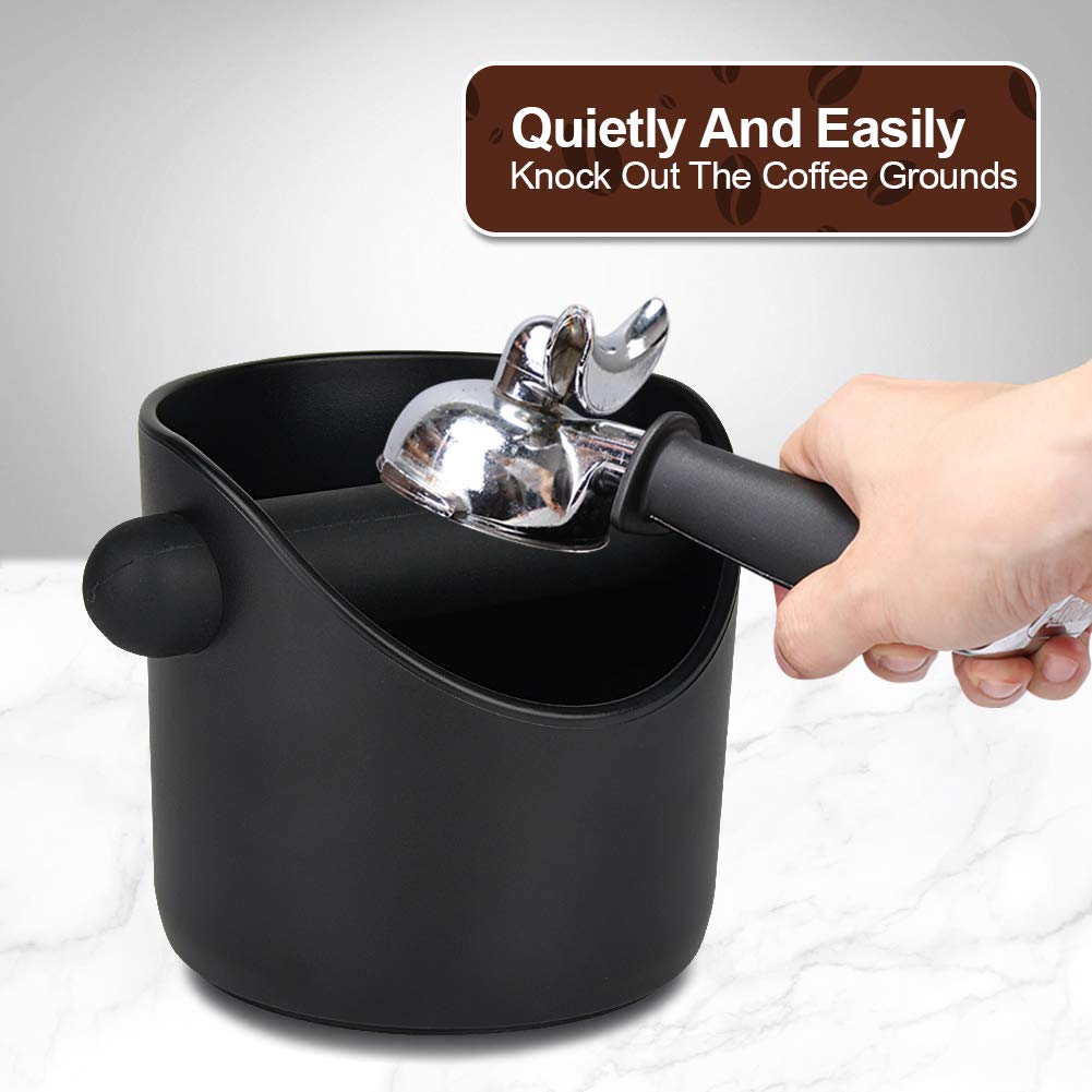 Espresso Knock Box, 4.4 Inch Coffee Knock Box Espresso Dump Bin For Coffee Grounds With Removable Knock Bar And Non-Slip Base Sh