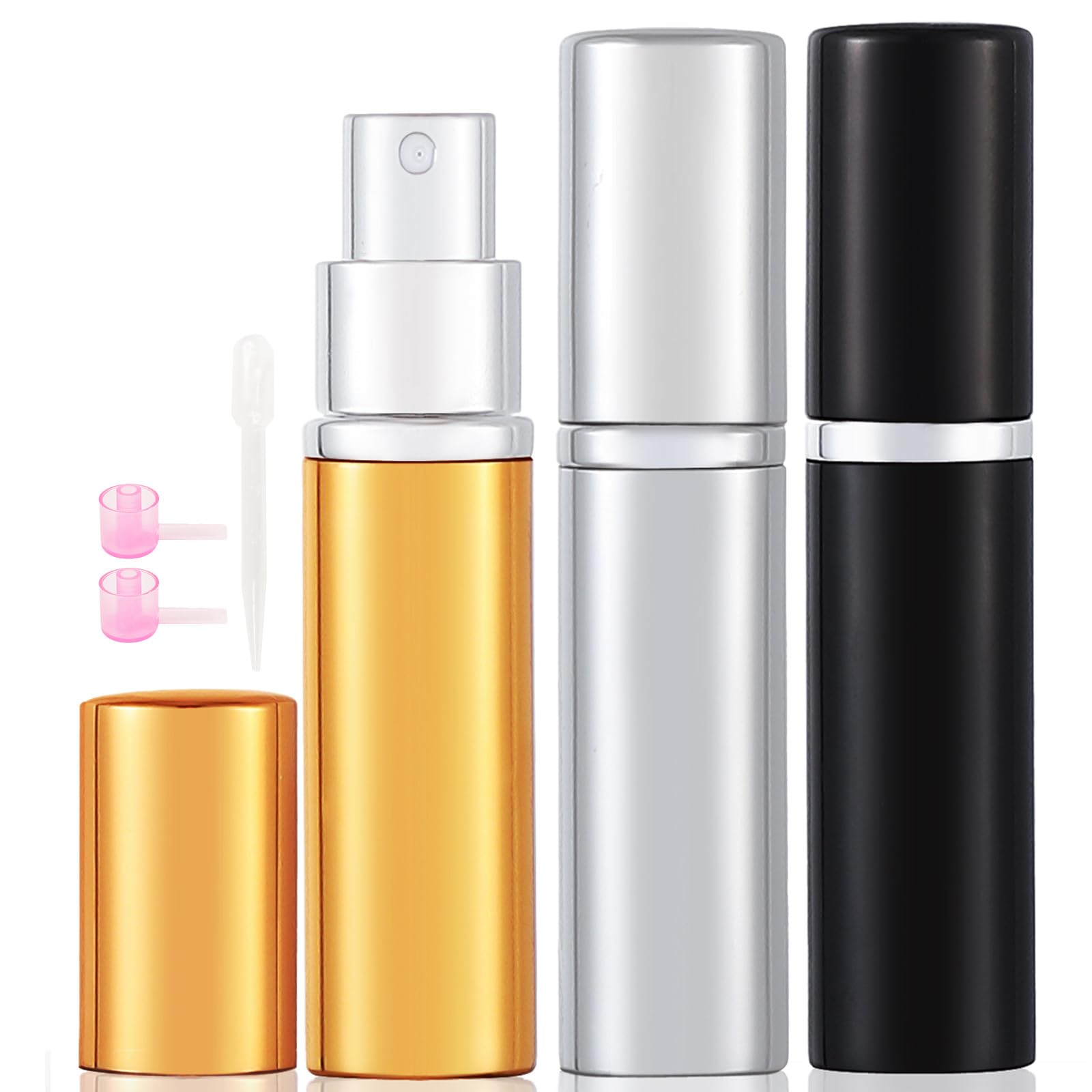 Obsgumu 10Ml Perfume Travel Bottle, 3Pcs Perfume Atomiser Refillable, Spray Bottles, Portable For Travel Holiday Women Man