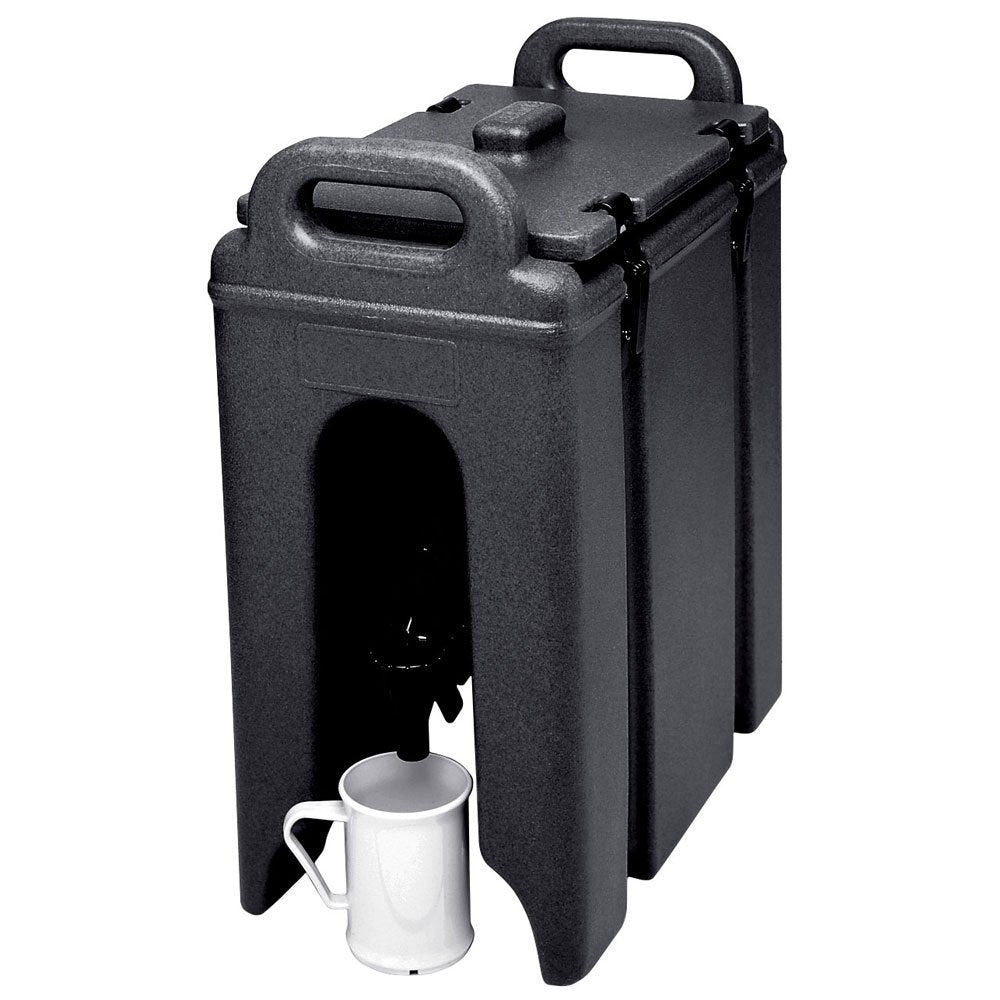 Cambro 250LCD110 Black 2.5 Gal. Beverage Camtainer