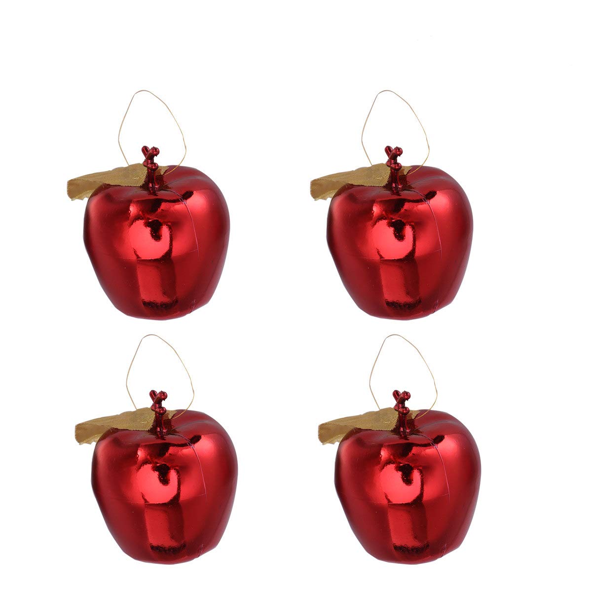 TINKSKY Christmas Tree Pendant 4cm Glitter Apple Decoration Ornaments for Festival Hanging Xmas Tree Decor Holiday Wedding Party