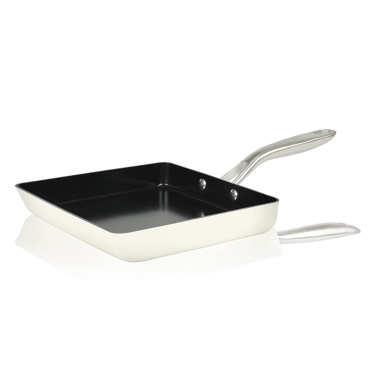 Valencera Techef Collection | Ceramic Nonstick Egg Frying Pan, Nontoxic - Nontoxic - Free Of Pfas, Pfoa, Ptfe, Made In Korea (Sq