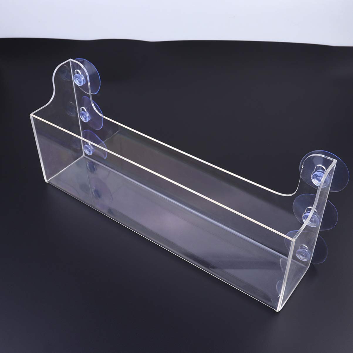 Doitool Suction Cup Refrigerator Rack Organizer, Clear Acrylic Refrigerator Storage Shelf For Refrigerator To Can Hold Spices, J