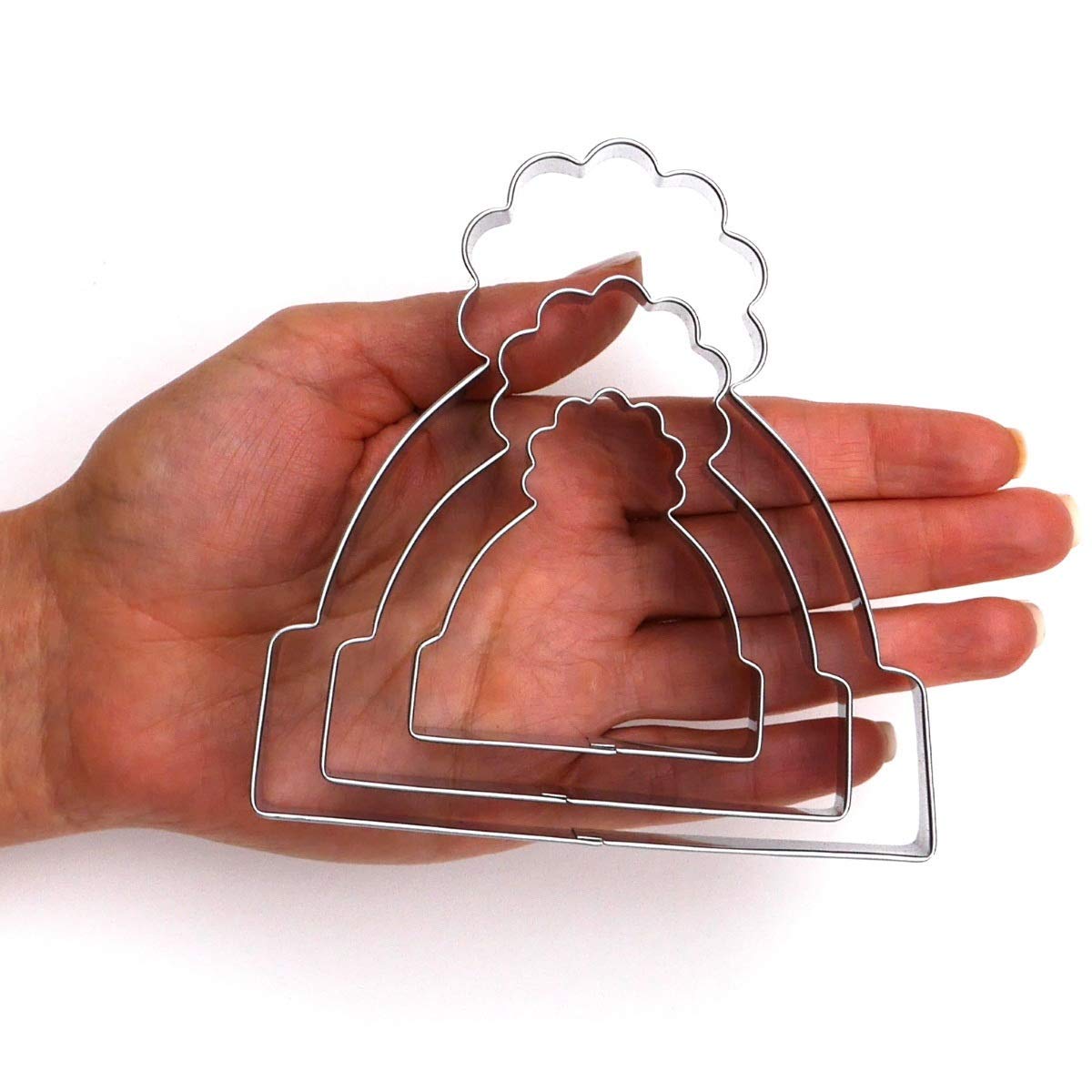 Winter Hat Cookie Cutter 3 Piece Set, Premium Food-Grade Stainless Steel, Dishwasher Safe (Winter Hat 3 Piece)
