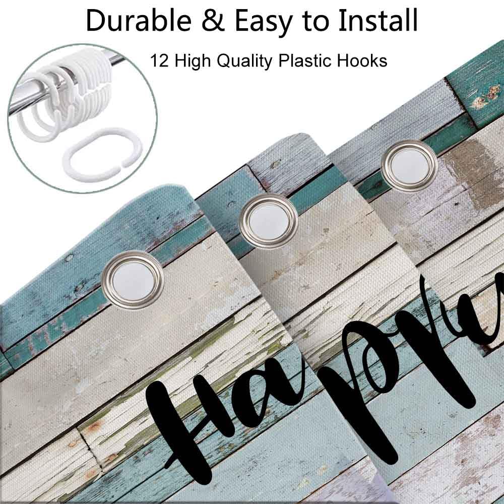 Rv Shower Curtain, Camper Shower Curtains For Travel Trailer, Camping Shower Curtain Small Narrow Shorter Shower Curtains Set, C