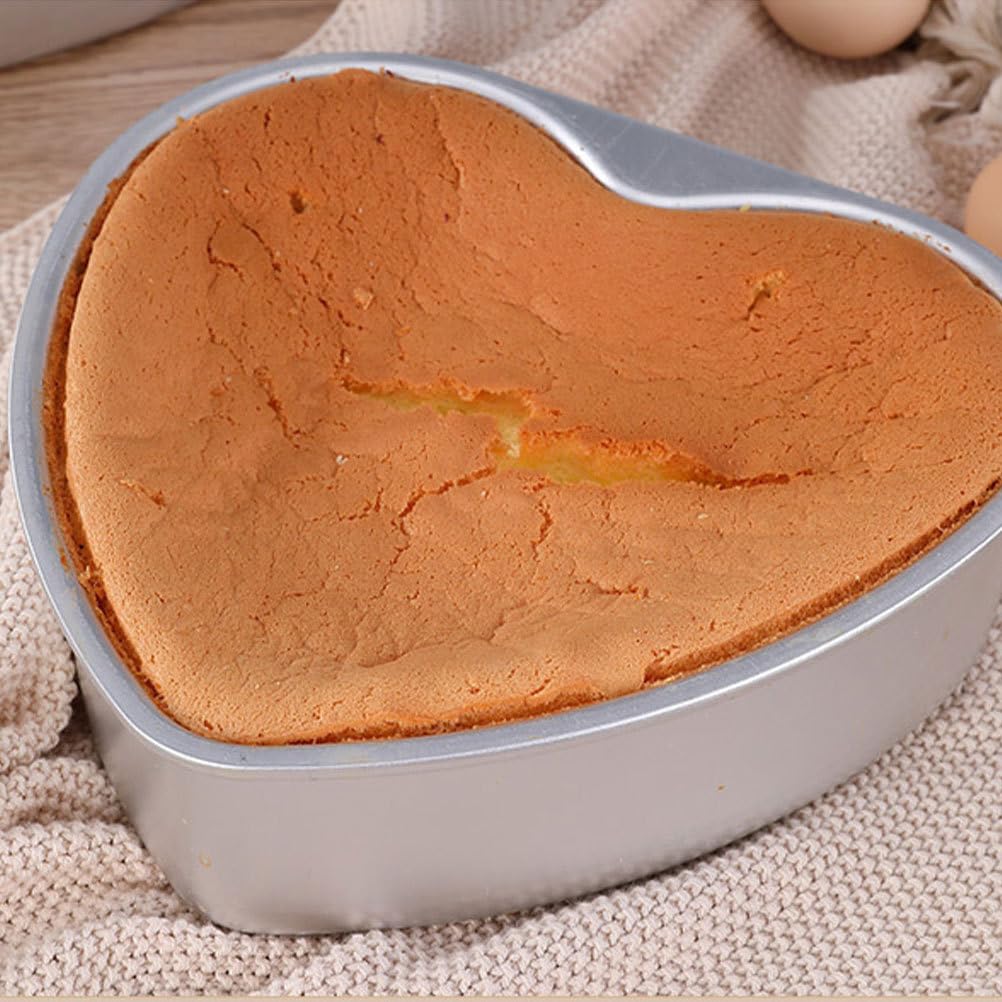 Anneome 2Pcs Heart Cake Heart Shaped Baking Pans Cake Decorating Set Baking Dishes For Oven Mini Pan Cheesecake Baking Molds Che