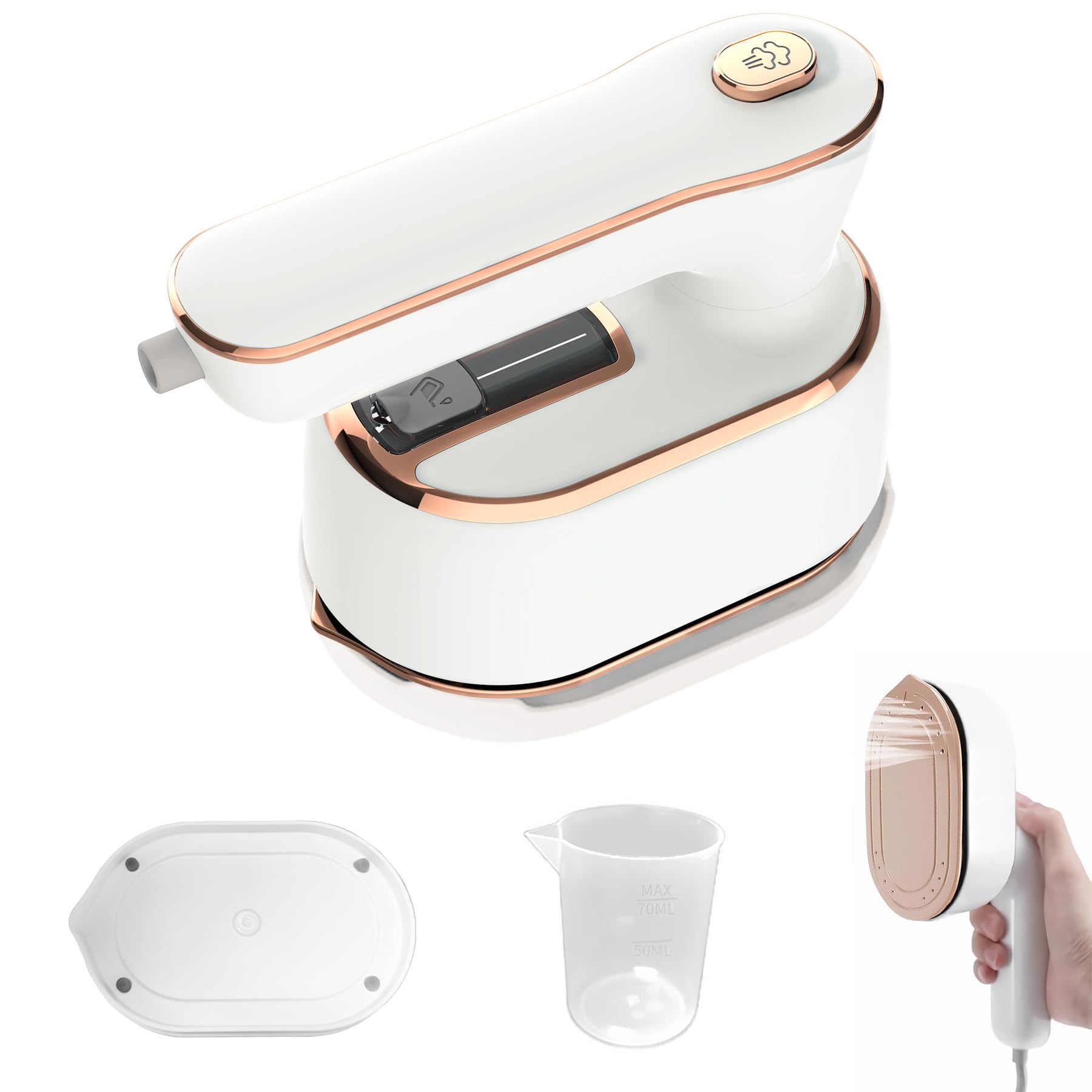 Steamer Iron,Handheld Clothing Steamer Travel Mini,Portable Steamer For Clothes,180 Rotatable,Ironing & Steaming 2 In 1,Dorm Roo
