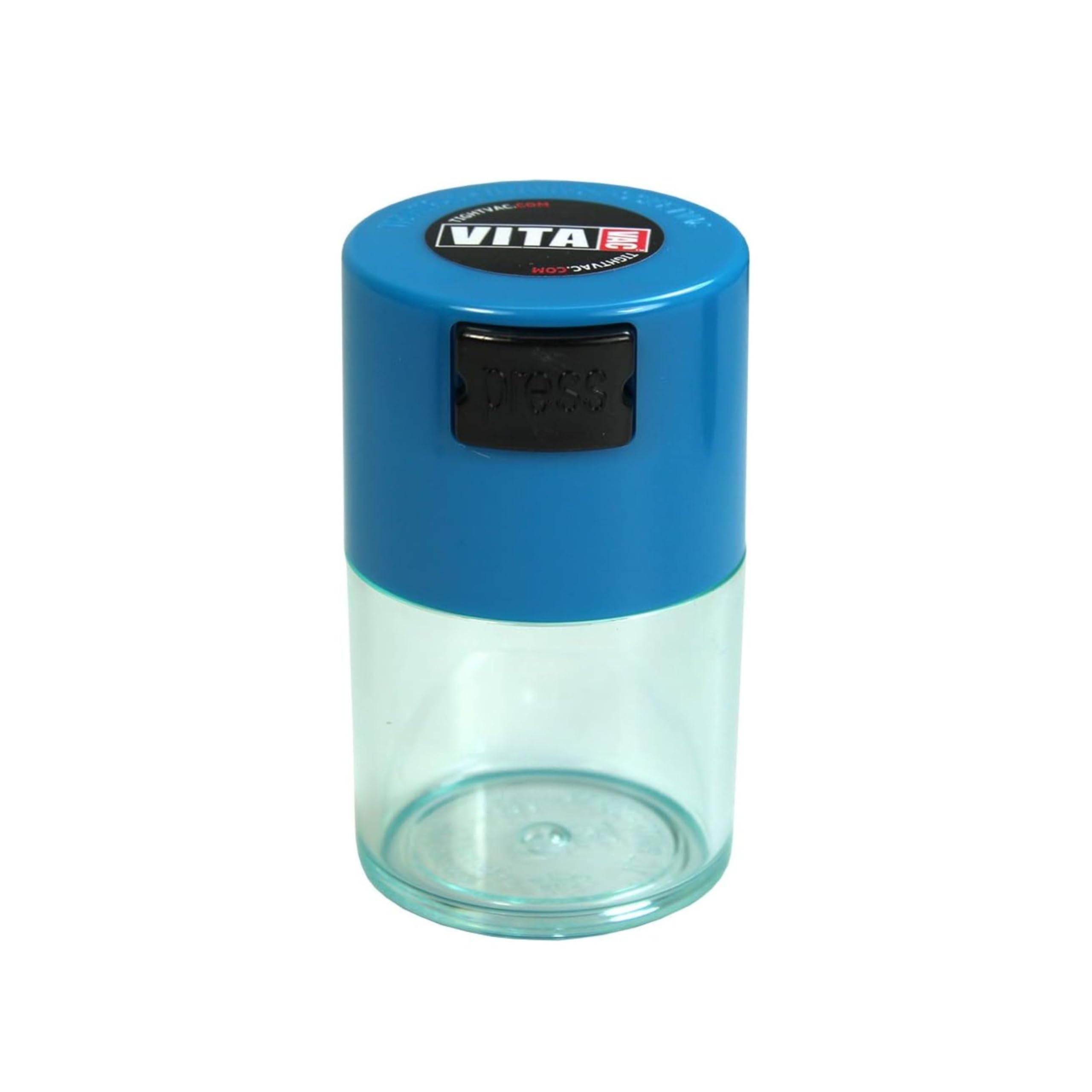 Vitavac - 5g to 20 grams Airtight Multi-Use Vacuum Seal Portable Storage Container for Dry Goods, Food, and Herbs - Light Blue C