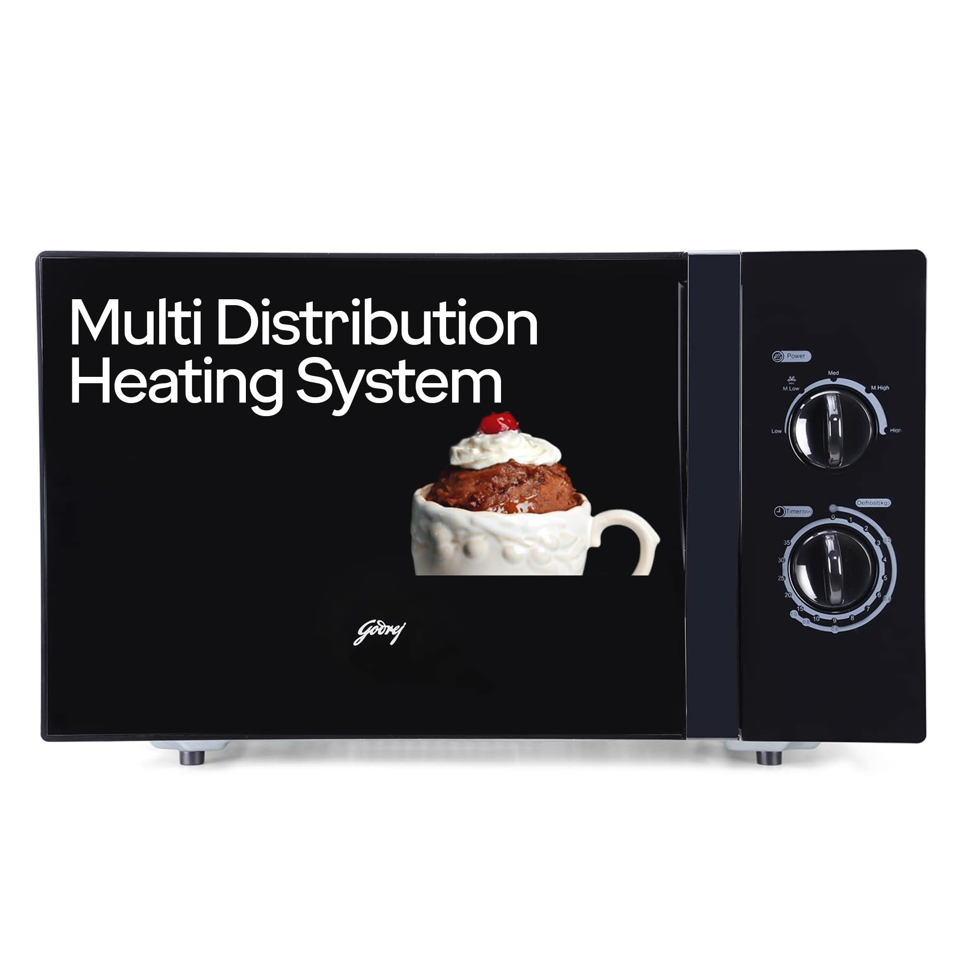 Godrej 25 L Solo Microwave Oven (Gmx 725 Sp1 Tm Mirror, Multi Distribution Heat System), Black