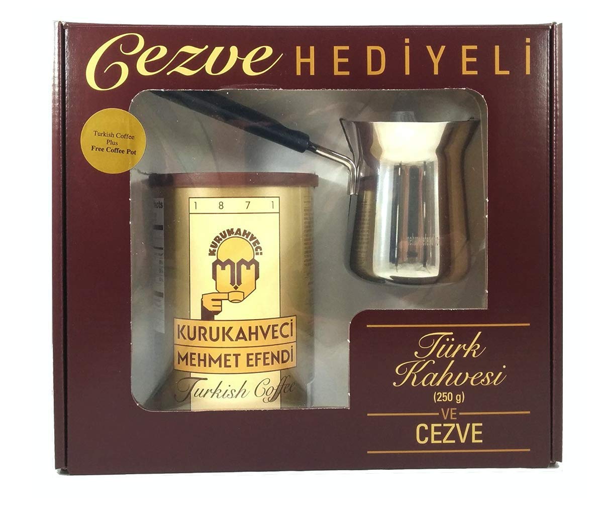 Mehmet Efendi Turkish Coffee 88Oz W Stainless Steel Coffee Pot