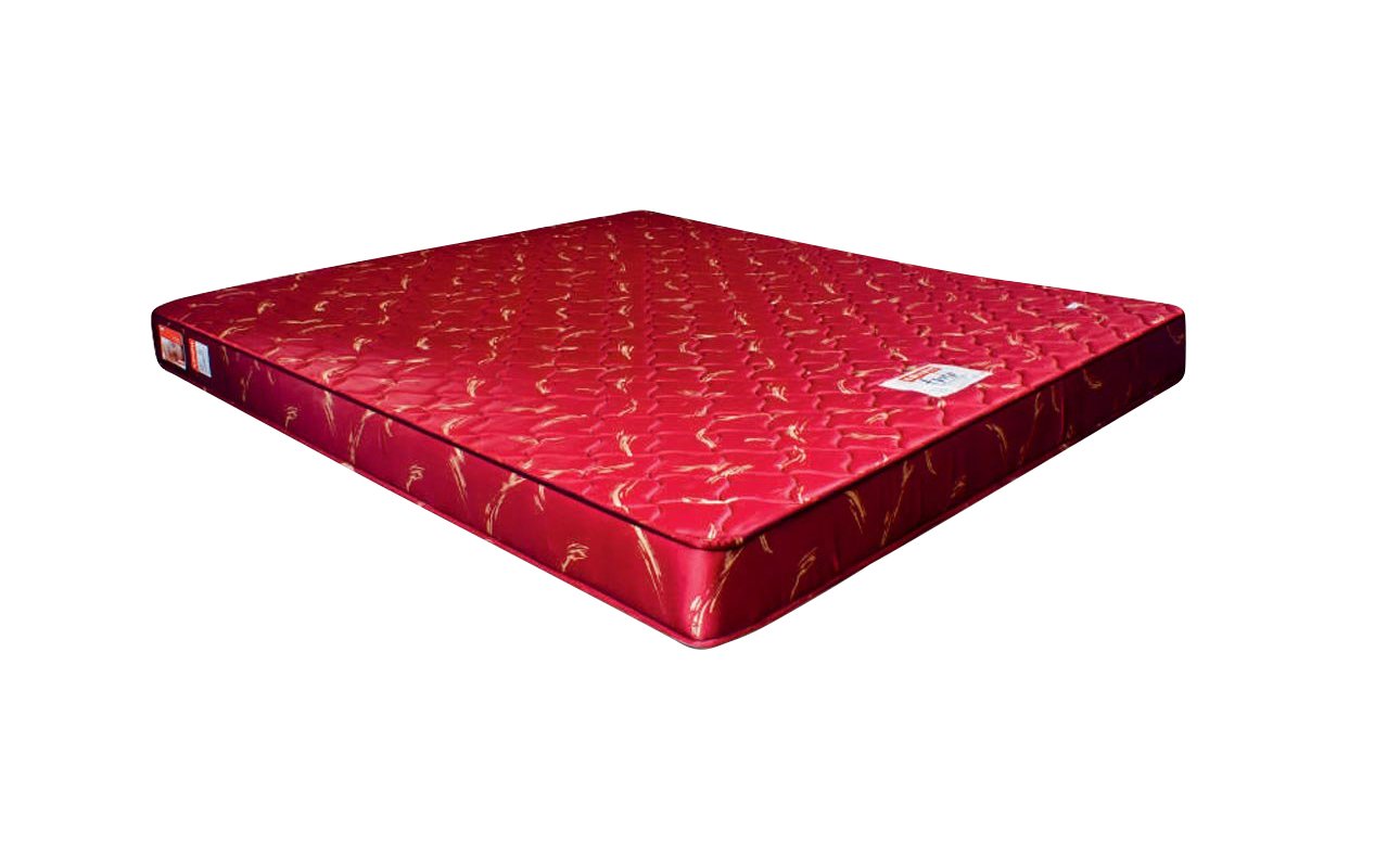 COIR FIT Twin DLX Double Zone Sleeping King Size 5 Inch High Resilience (HR) Foam Mattress (78X72X5, Maroon)