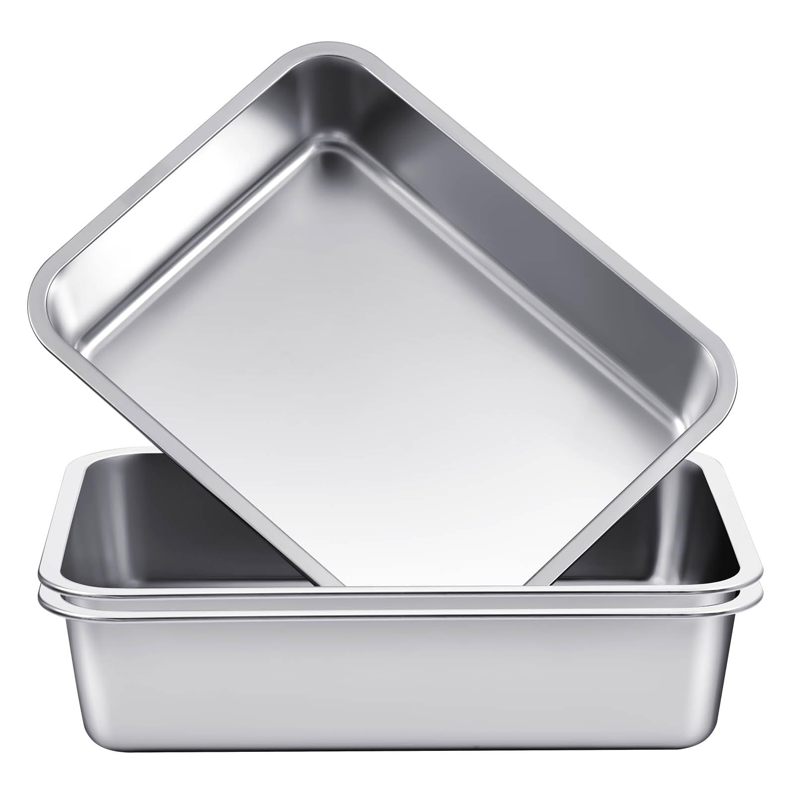 Tiangrid 2 Pack 8 L Stainless Steel Commercial Bus Tubs