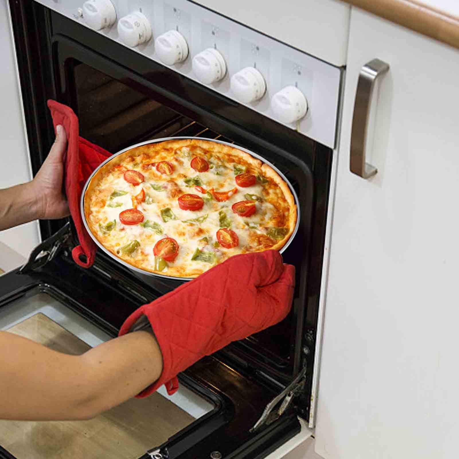 Teamfar Pizza Pan, 10 Inch Pizza Pans Pizza Tray Stainless Steel For Oven Baking, Non Toxic & Healthy, Heavy Duty & Dishwasher S
