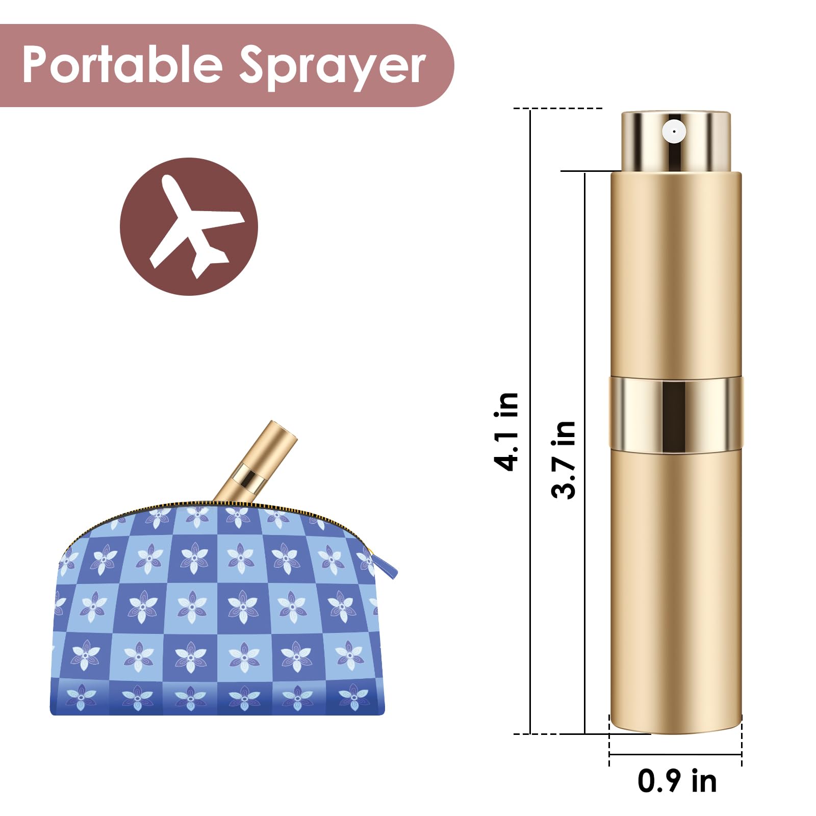 Saiveina 8Ml Cologne Travel Bottles, Mini Perfume Atomizer Refillable, Portable Cologne Sprayer Empty Fragrance Travel Atomizer(