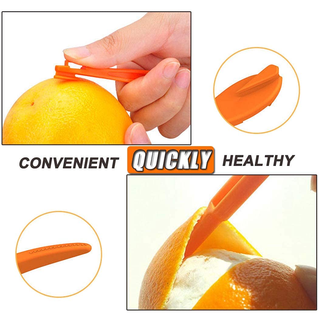 Cosmer Orange Peeler Tools - 2 Pack Citrus Remover Slicer - Easy Open Fruit Kitchen Gadgets