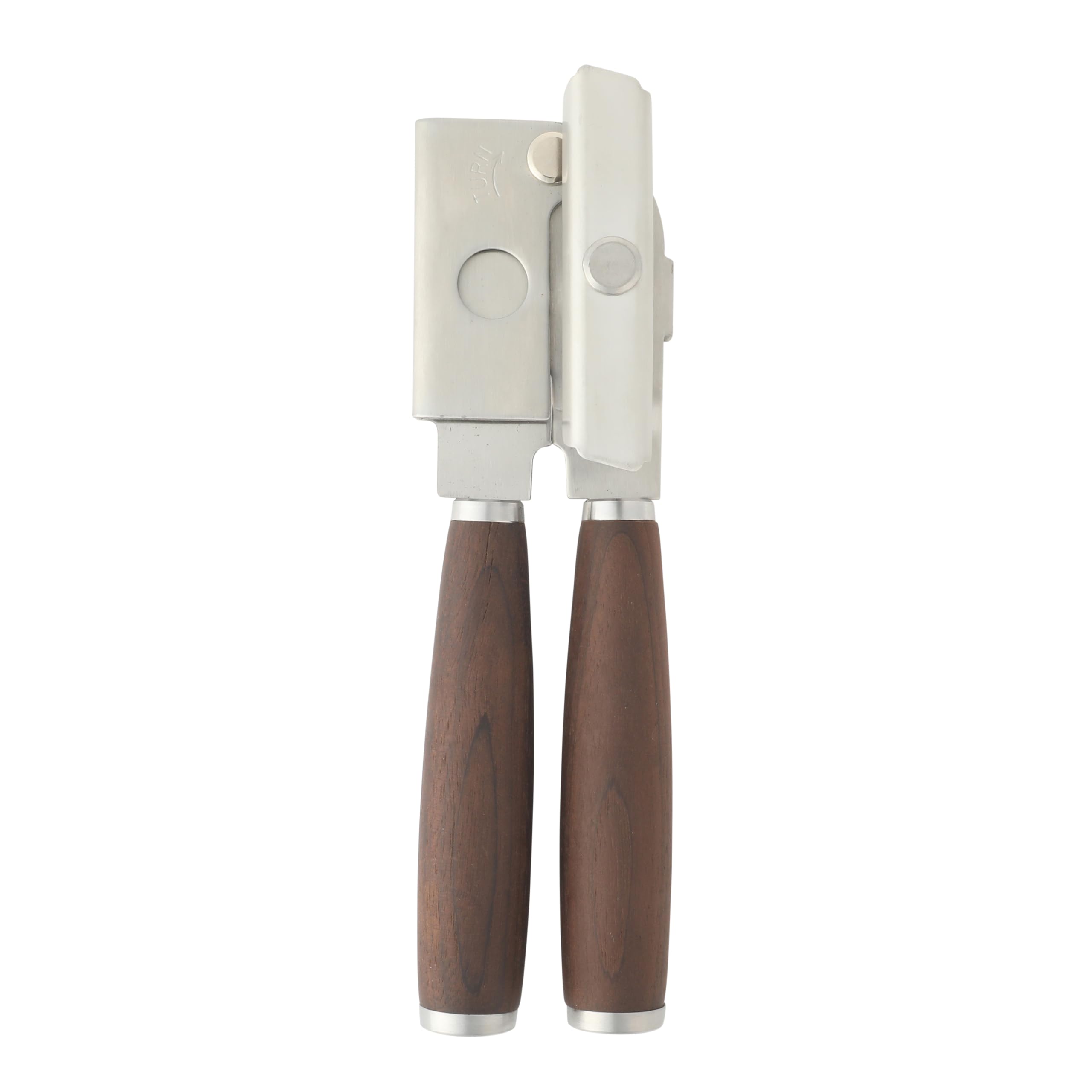 Sur La Table Kitchen Essential Stainless Steel W/Walnut Handle Heavy Duty Can Opener and Bottle Opener