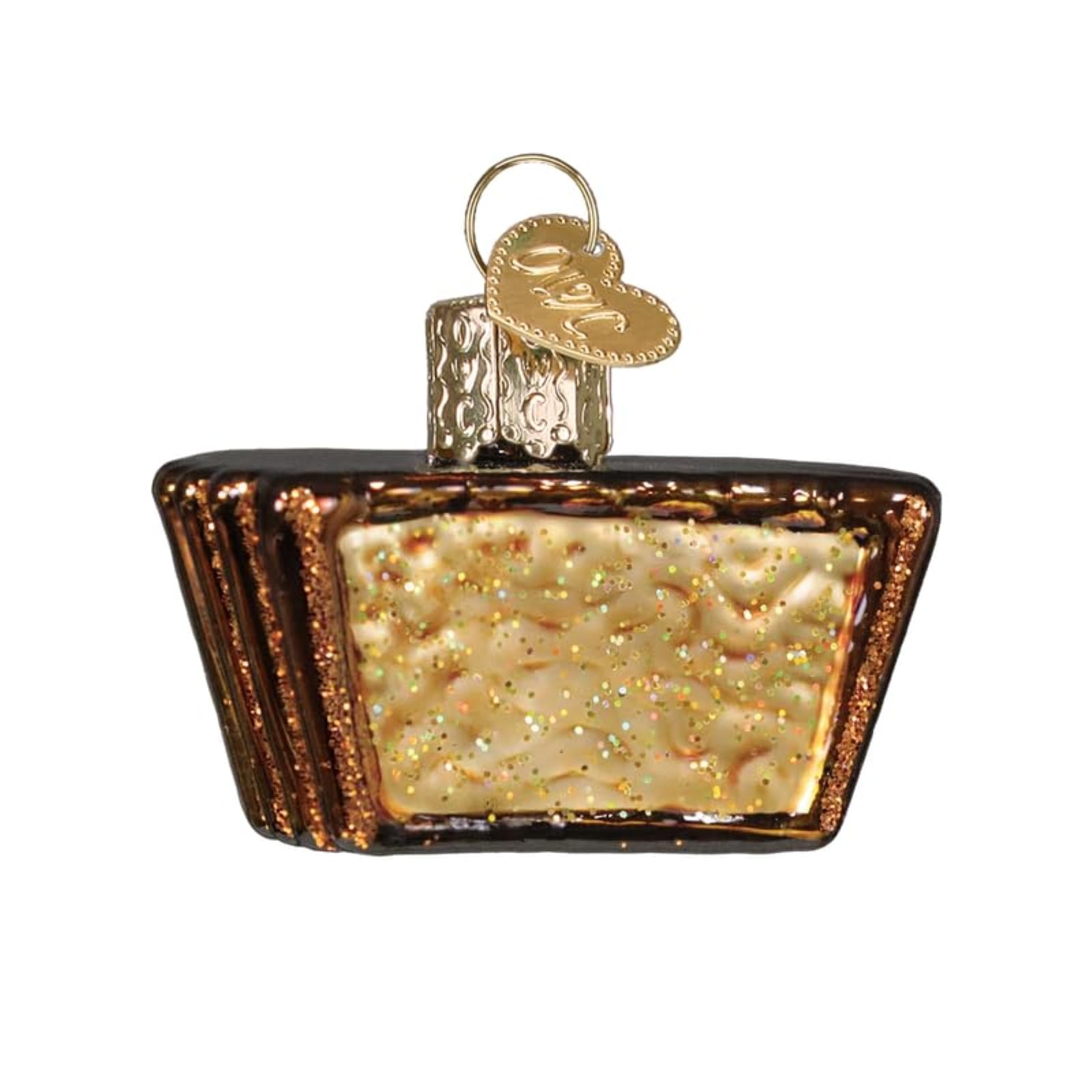 Old World Christmas Peanut Butter Cup Glass Blown Ornament for Christmas Tree, Handcrafted Holiday Decoration, Candy Collection