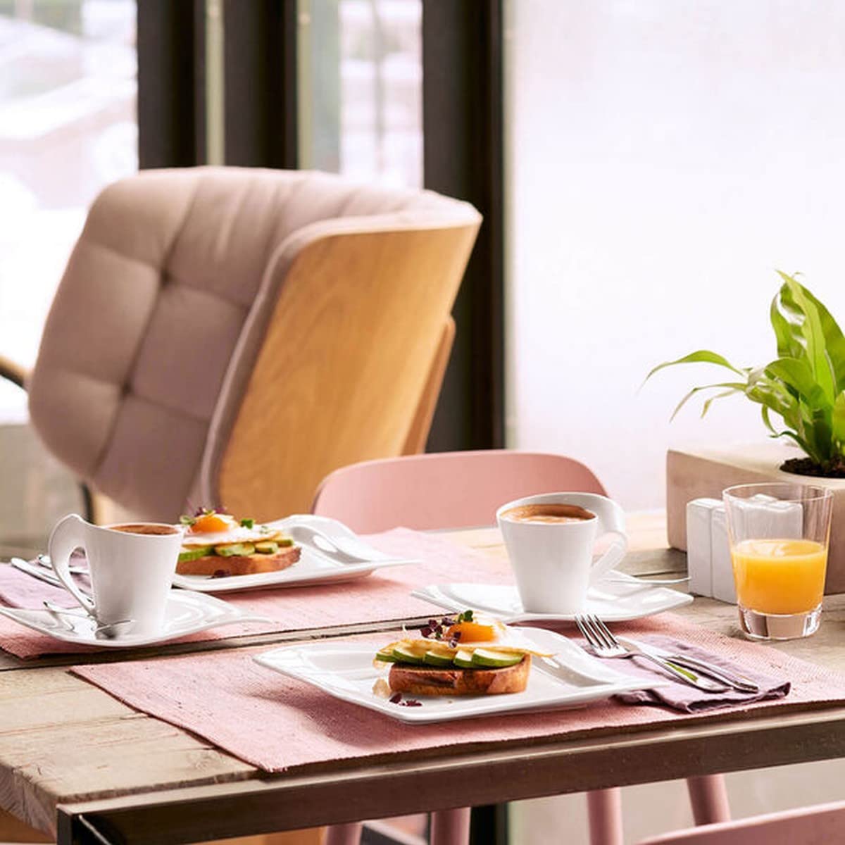 Villeroy & Boch New Wave 30-Piece Basic Dinnerware Set, White