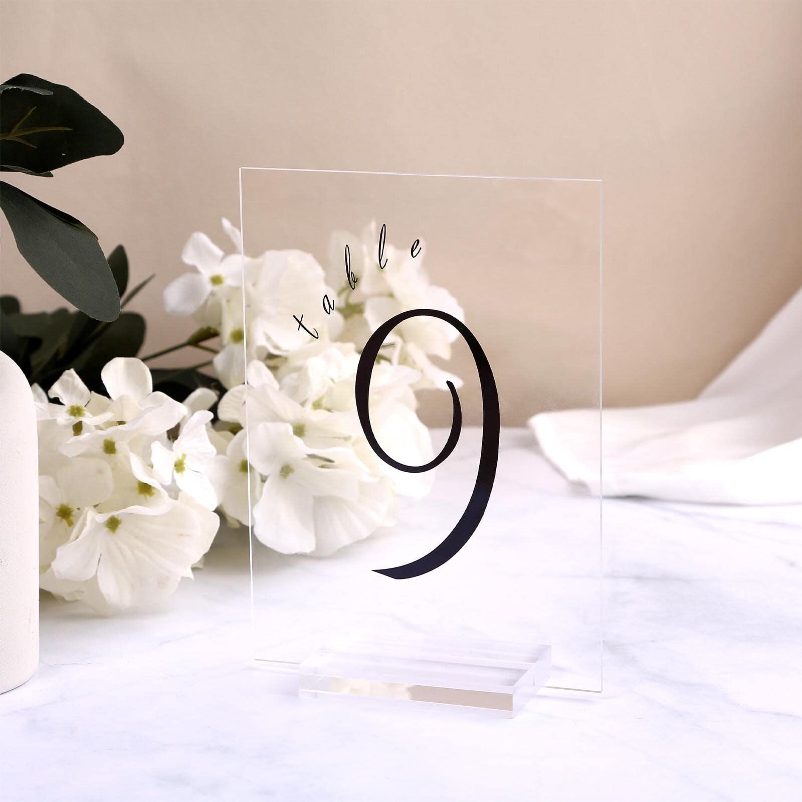 Uniqooo 2 Pack Clear Blank Acrylic Sign Acrylic Wedding Table Numbers, 8 X 10 In, Diy Acrylic Sheet For Wedding Table Number Hol
