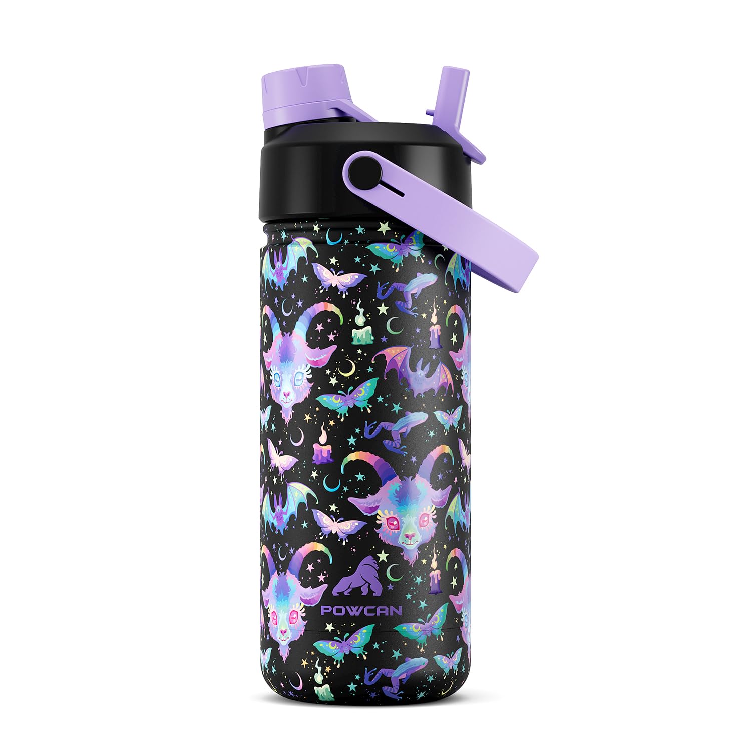 18 oz Kids Stainless Steel Water Bottle: Spill-Proof, Insulated Cup with Straw Spout Lid, BPA-Free, Backpack Friendly, Durable, 