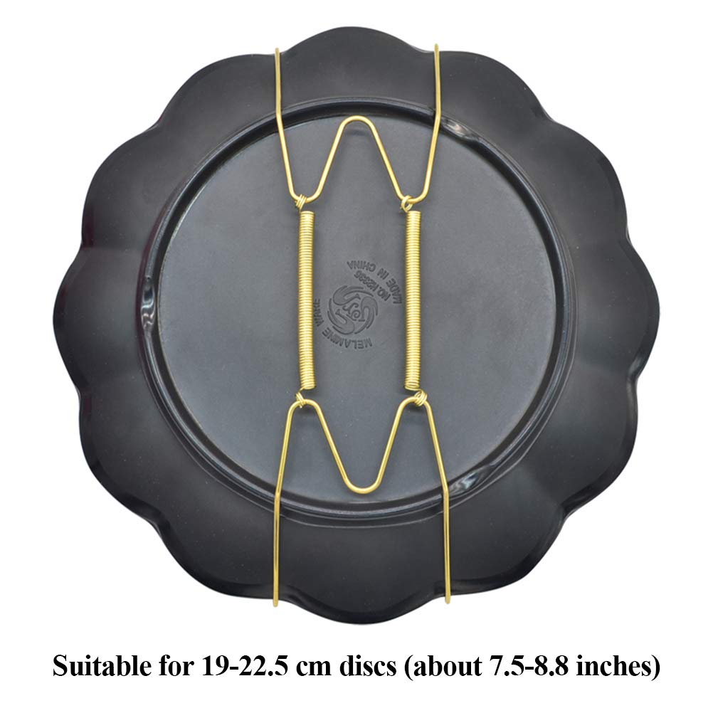 Foccts 10 Pcs Wire Plate Hangers, 8 Inch Plate Holders For The Wall And 15 Pack Wall Plate Hooks, Invisible Dish Display Plate H