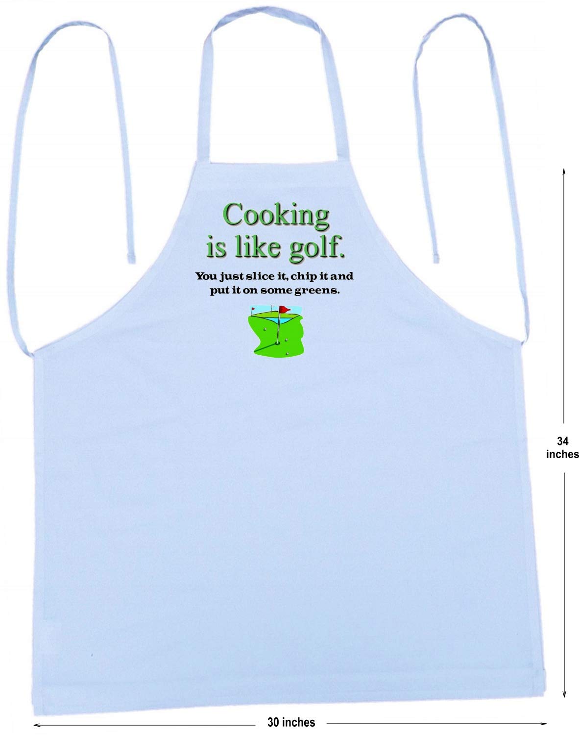 Cooking Is Like Golf Funny Apron For Golfers White