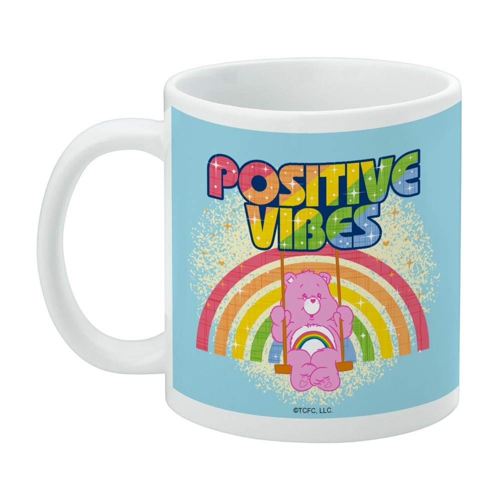 Care Bears Cheer Bear Positive Vibes Ceramic Coffee Mug, Novelty Gift Mugs For Coffee, Tea And Hot Drinks, 11Oz, White