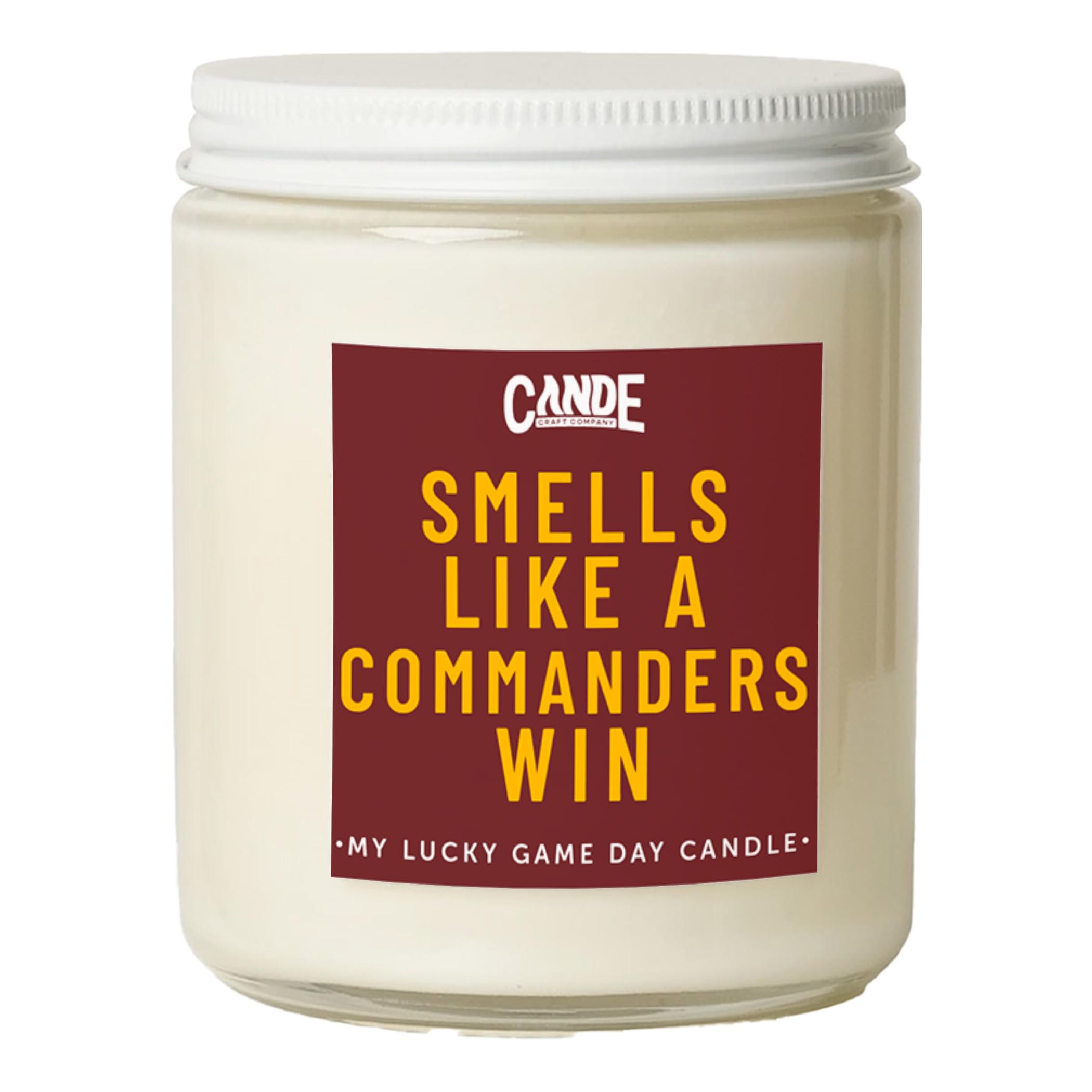 CE Craft - Smells Like A Commanders Win Candle - Football Themed Candle, Gift for Dad, Gift for Son, Washington DC Gift, DC Them