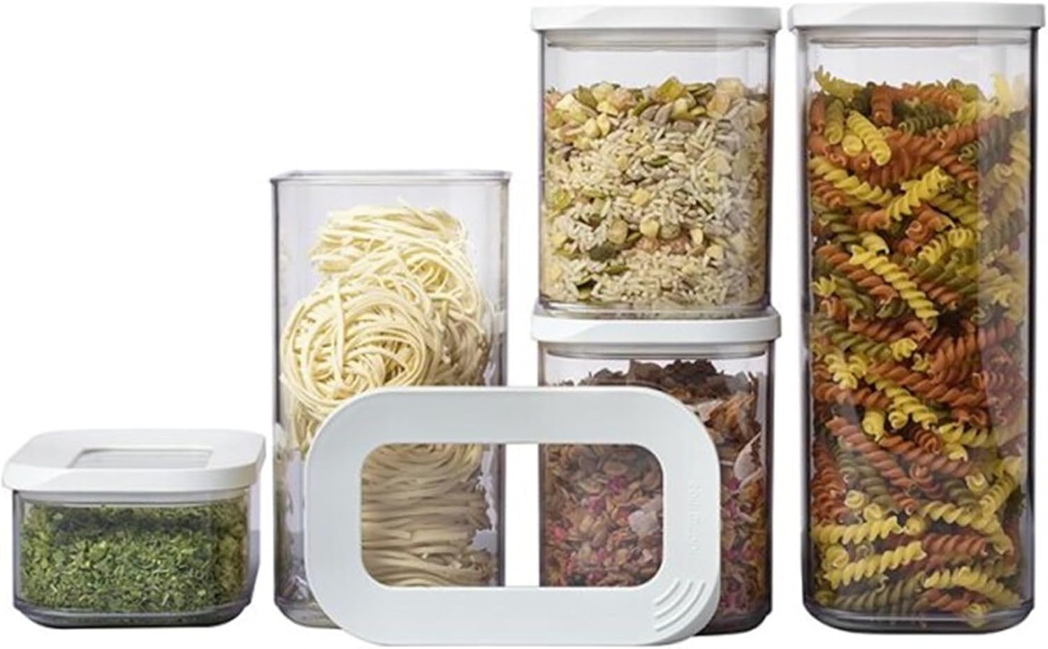 Keyoza Food Storage Container 5Piece Set  Food Containers  Kitchen Container & Organizer  Stackable & Airtight Food Storage 