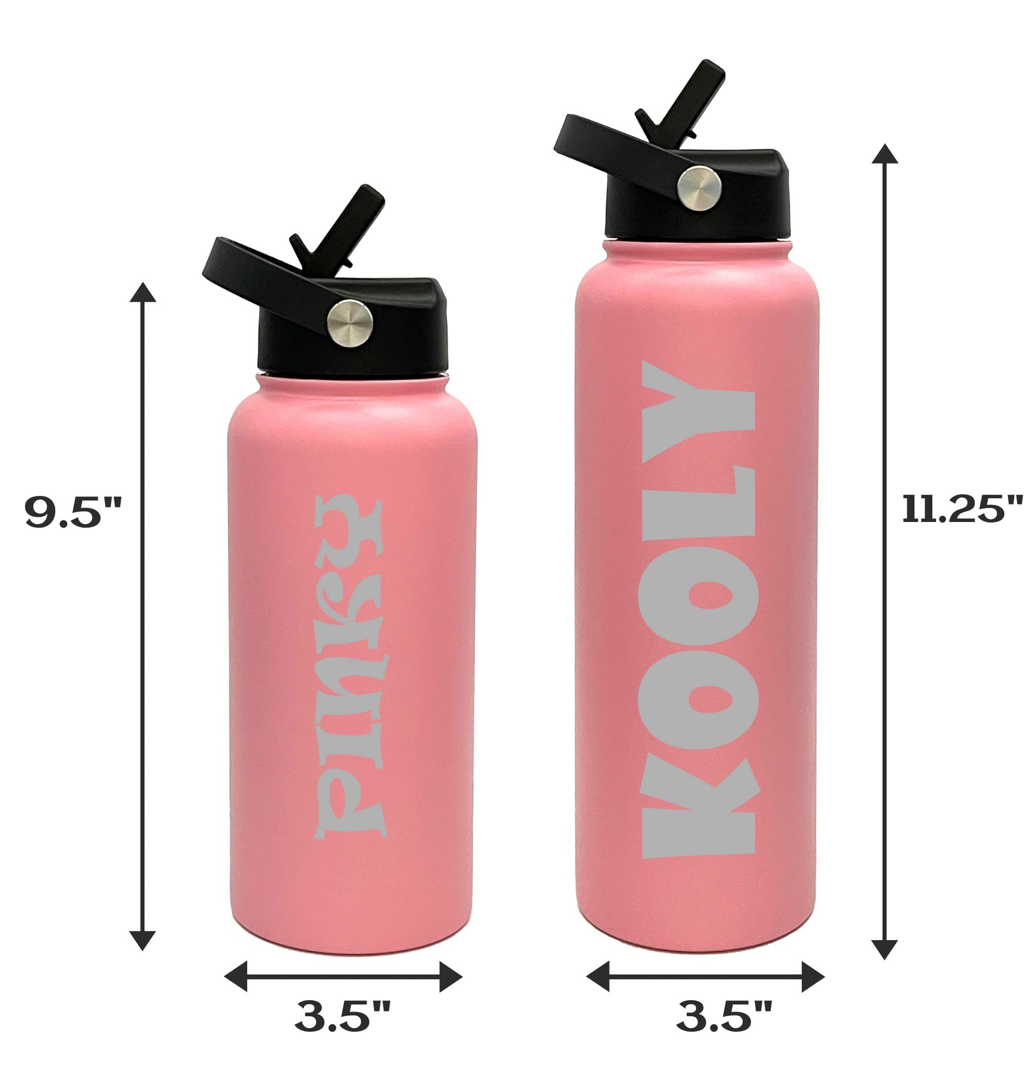 Oezzo Personalized Tumblers, Customized Bottles With Splash And Leak Proof Flip Top Lid, Double Wall Laser Engraved Text For Spe