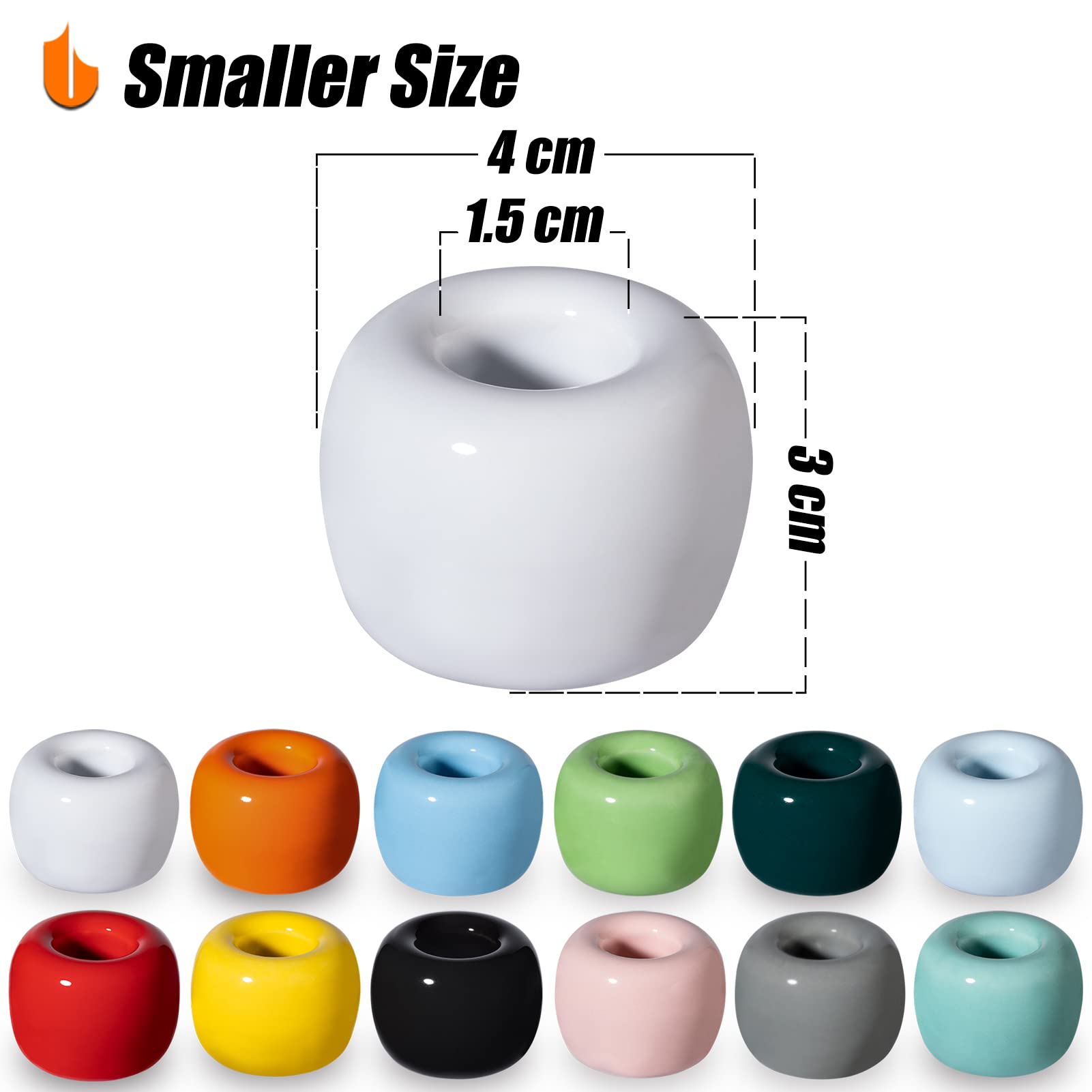Urbanstrive Sleek Mini Ceramics Toothbrush Holder Stand For Bathroom Vanity Countertops (1-Pack White)