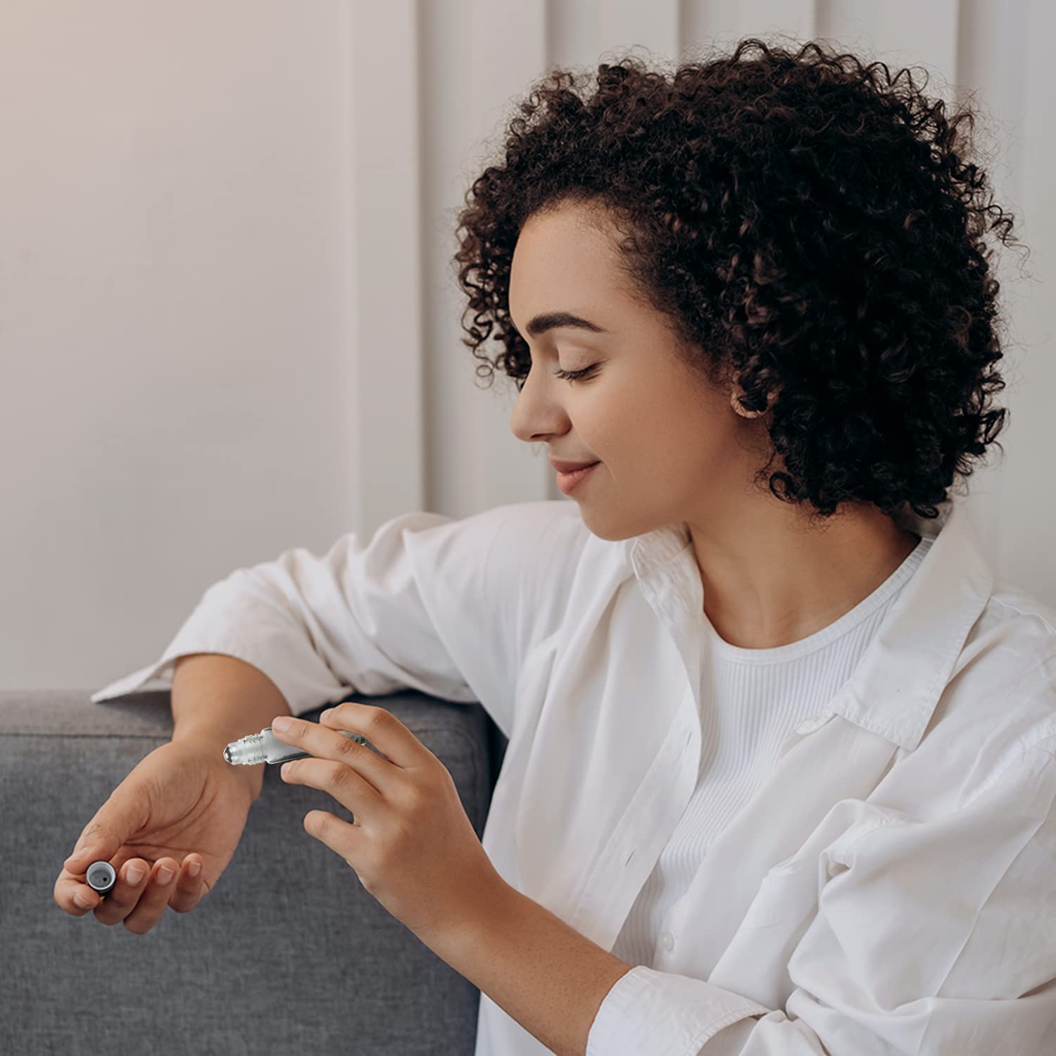 Givitasot 10Ml Essential Oil Roller Bottles, 6 Pack Clear Oil Roller Bottles For Essential Oils, Roll On Bottles With Stainless