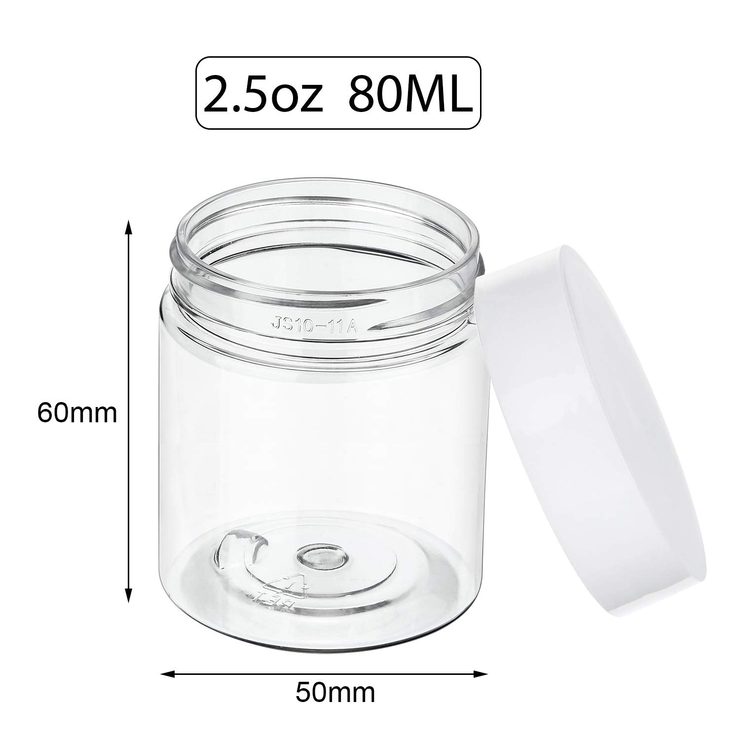 36 Pieces Plastic Jars Round Clear Leak Proof Cosmetic Container Jars With Inner Liners And Lids For Lotions Ointments Travel Ma
