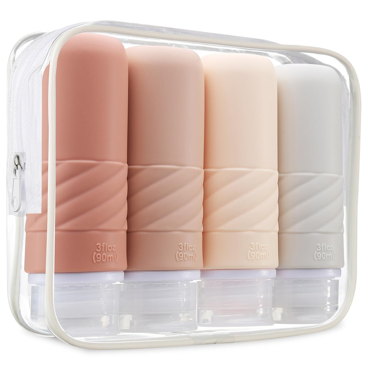 Gemice Travel Bottles For Toiletries, Tsa Approved 3Oz Portable Travel Bottles, Bpa Free Leak Proof Squeezable Travel Size Conta