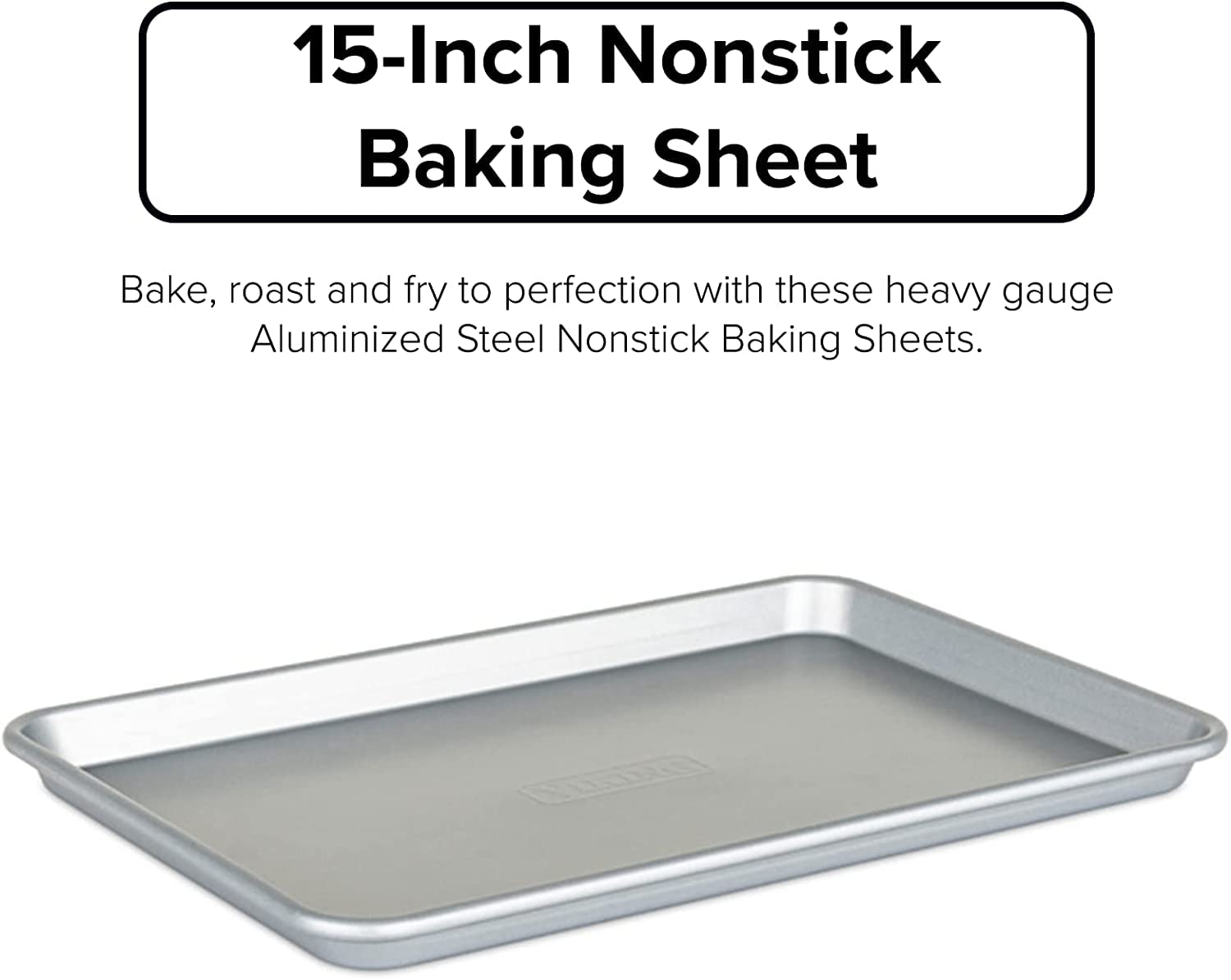 Viking Culinary 13-Inch Aluminized Nonstick Baking Sheet,Silver