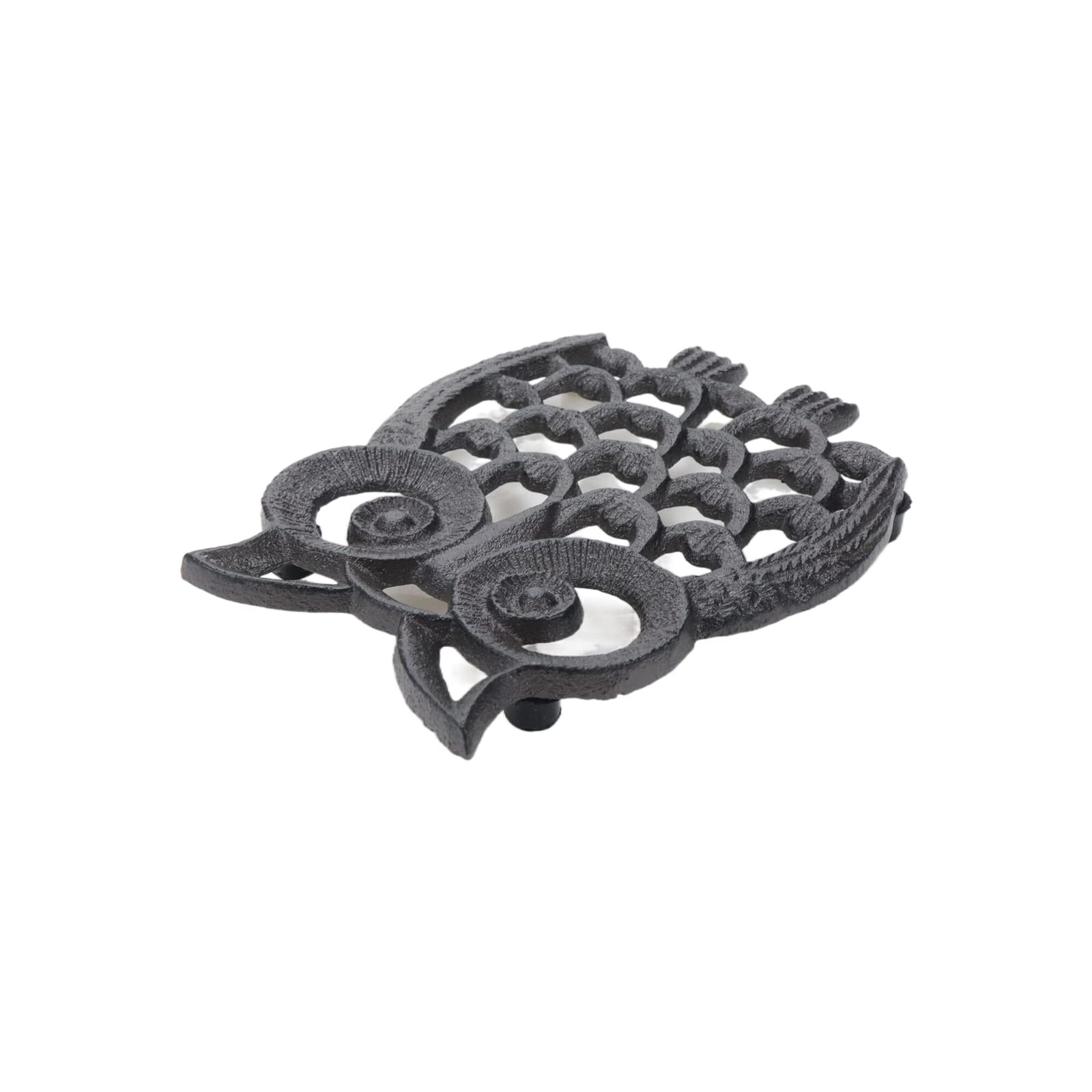 Faotup Cast Iron Trivet Owl Shaped Trivet Iron Trivet Stand For Pots Owl Trivets For Hot Dishes Decorative Iron Table Trivet For