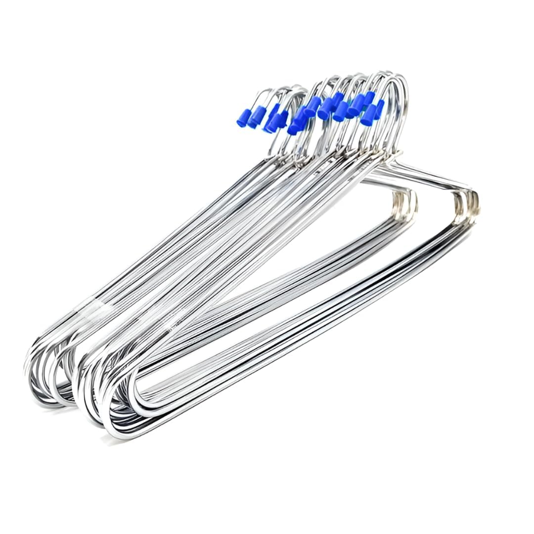 AMENSHREE Strong Durable Steel Cloth Hanger Pack of 36 Pieces (Blue, 36)