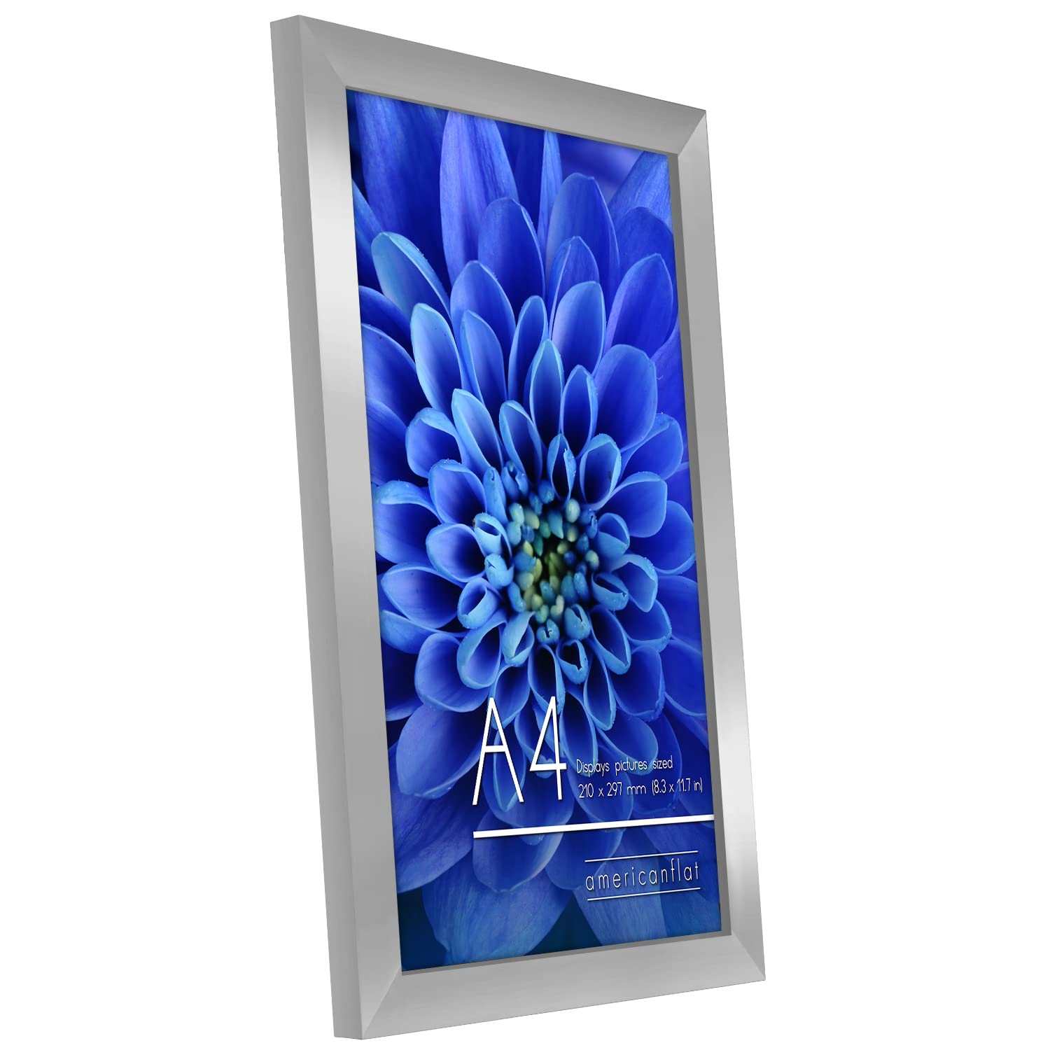 Americanflat A4 Picture Frame with Shatter-Resistant Glass - 8.3x11.7 Frame with Engineered Wood - Signature Collection - A4 Fra