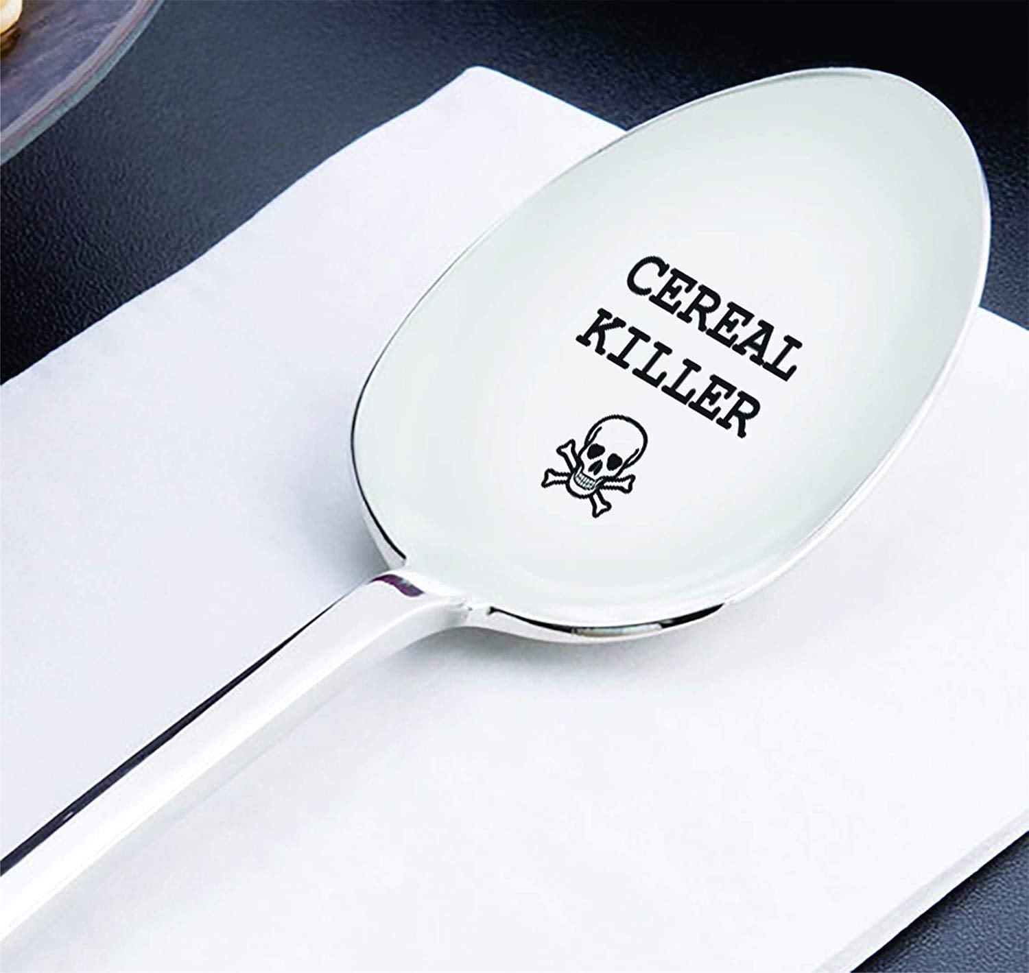 Boston Creative Company Cereal Killer Spoon | Funny Spoon Gift For Friends | Cereal Spoon | Engraved Spoon