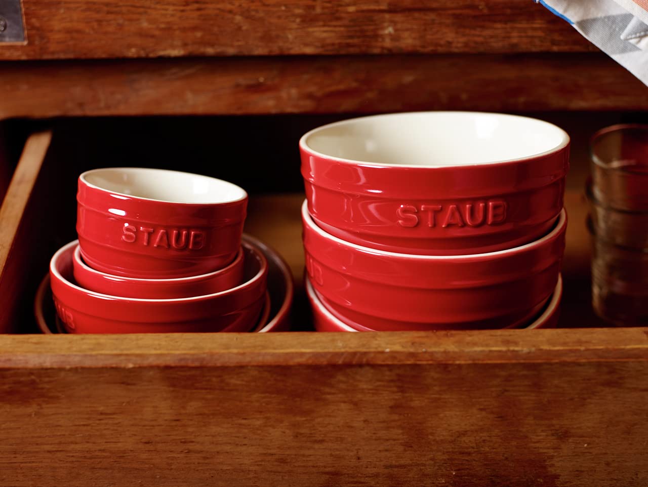 Staub Ceramics Prep Bowl Set, 2-Piece, Cherry
