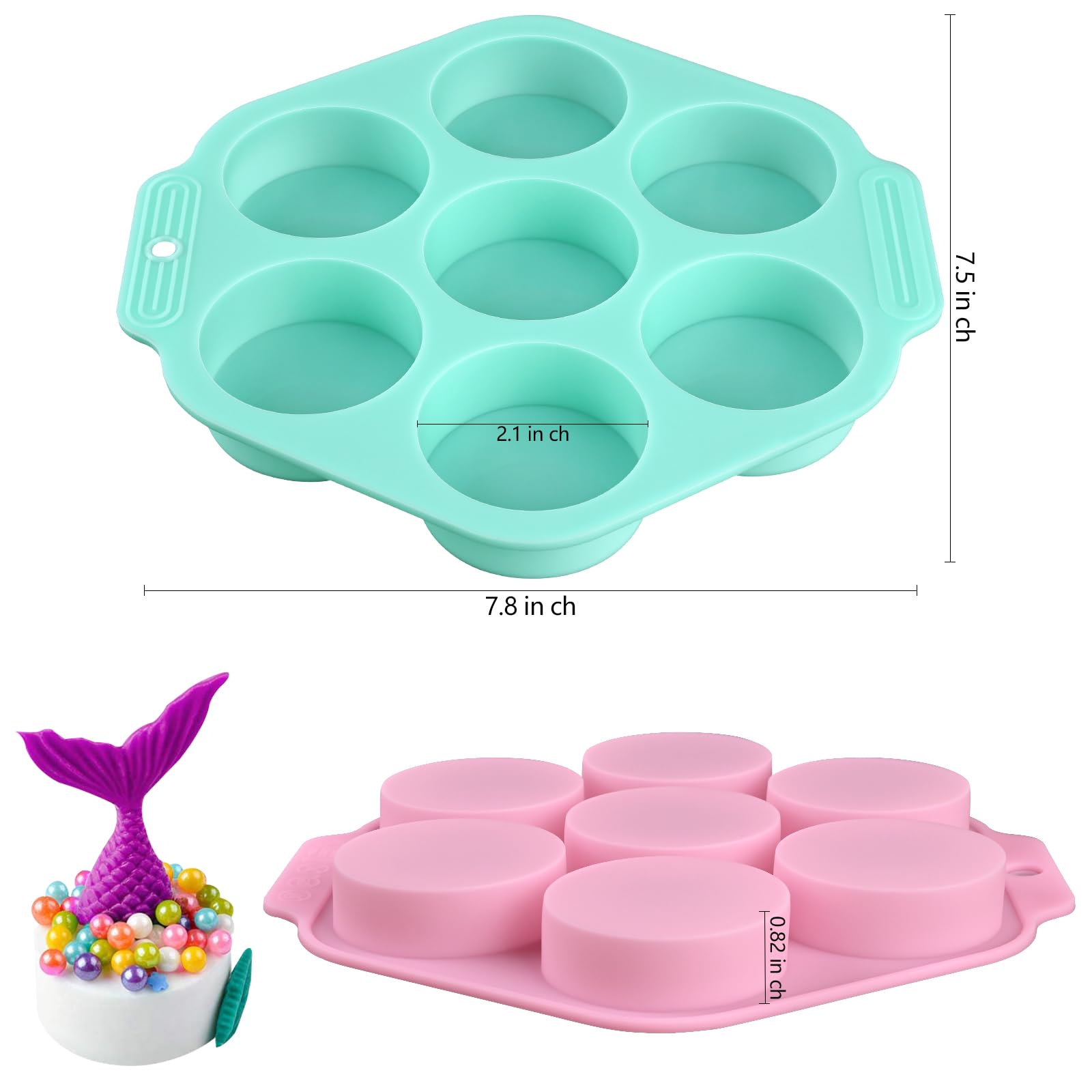 Actvty Round Chocolate Covered Cookie Molds, 3 Pcs Cylinder Chocolate Candy Silicone Molds, Perfect For Chocolate Covered Oreos,